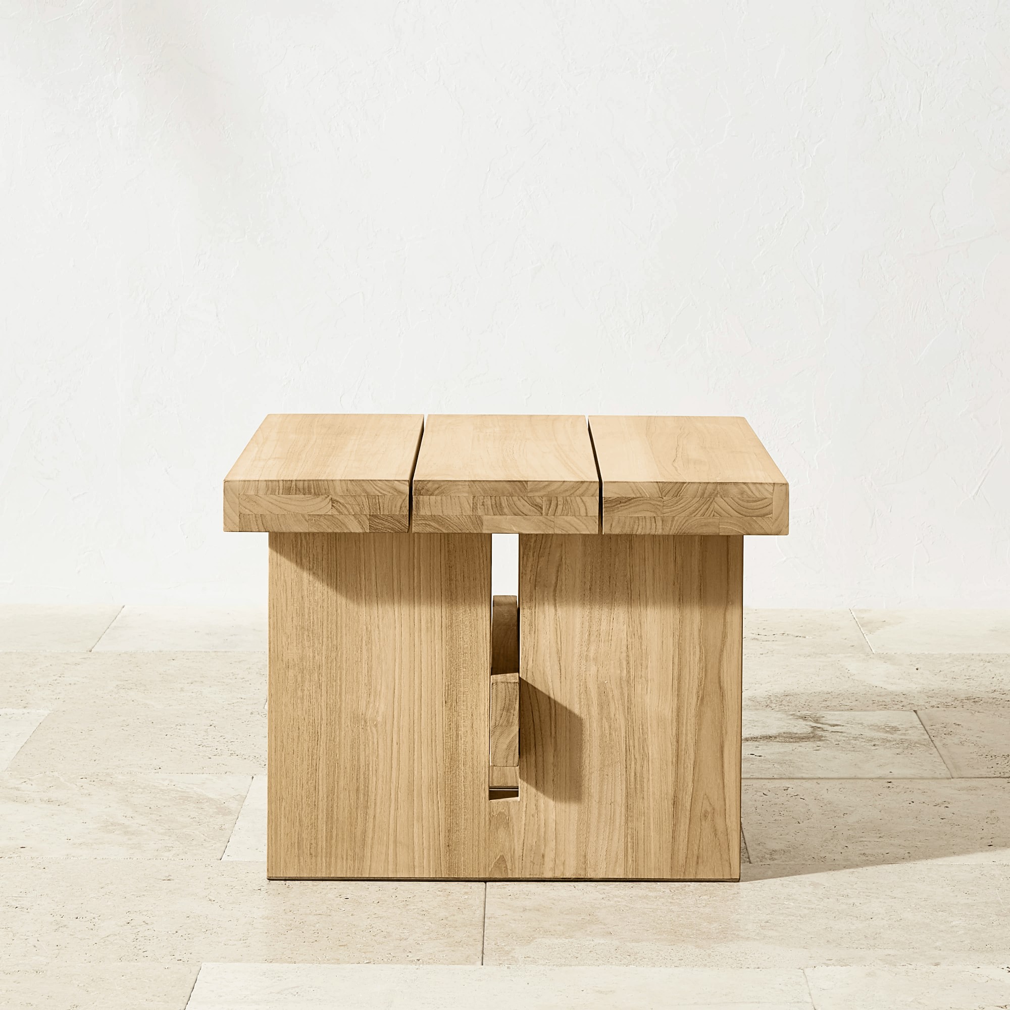 San Clemente Natural Teak Outdoor Side Table (24.5