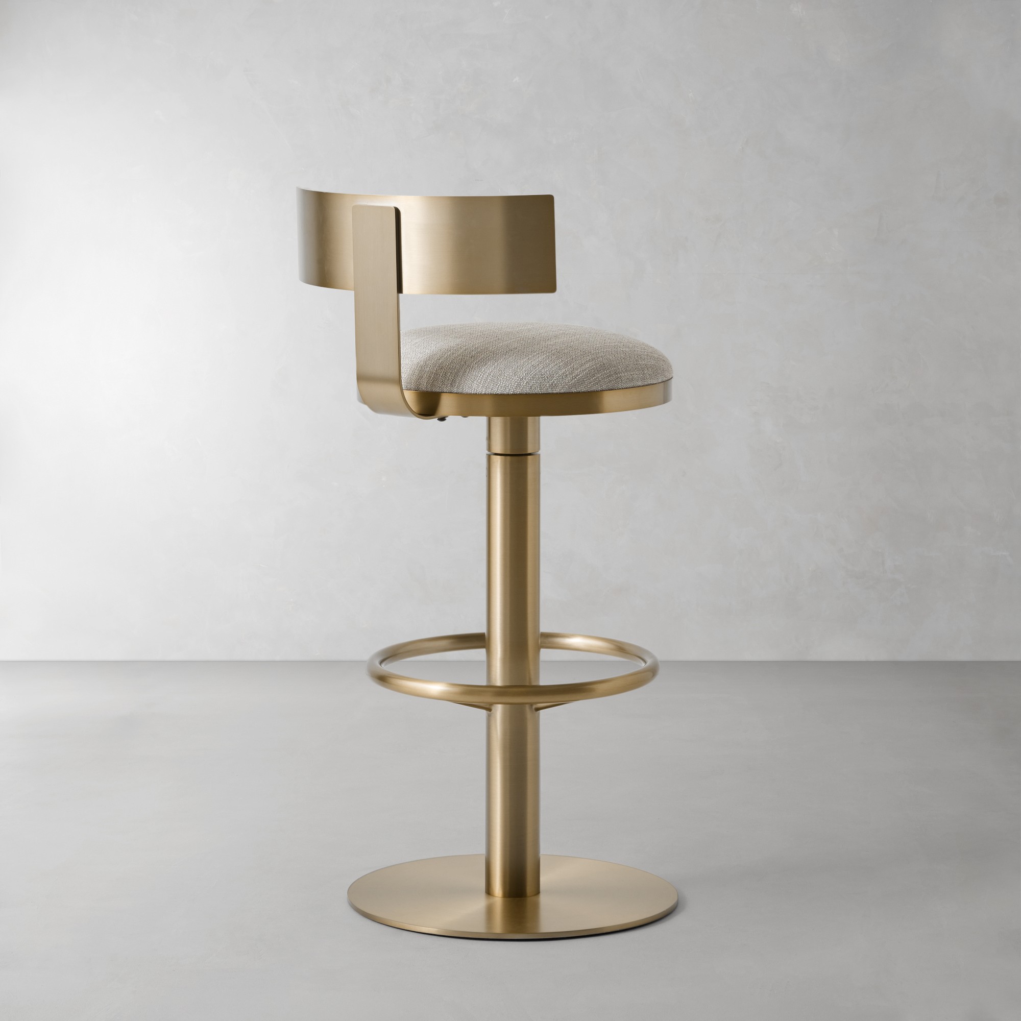 Larkin Upholstered Pedestal Counter & Bar Stool