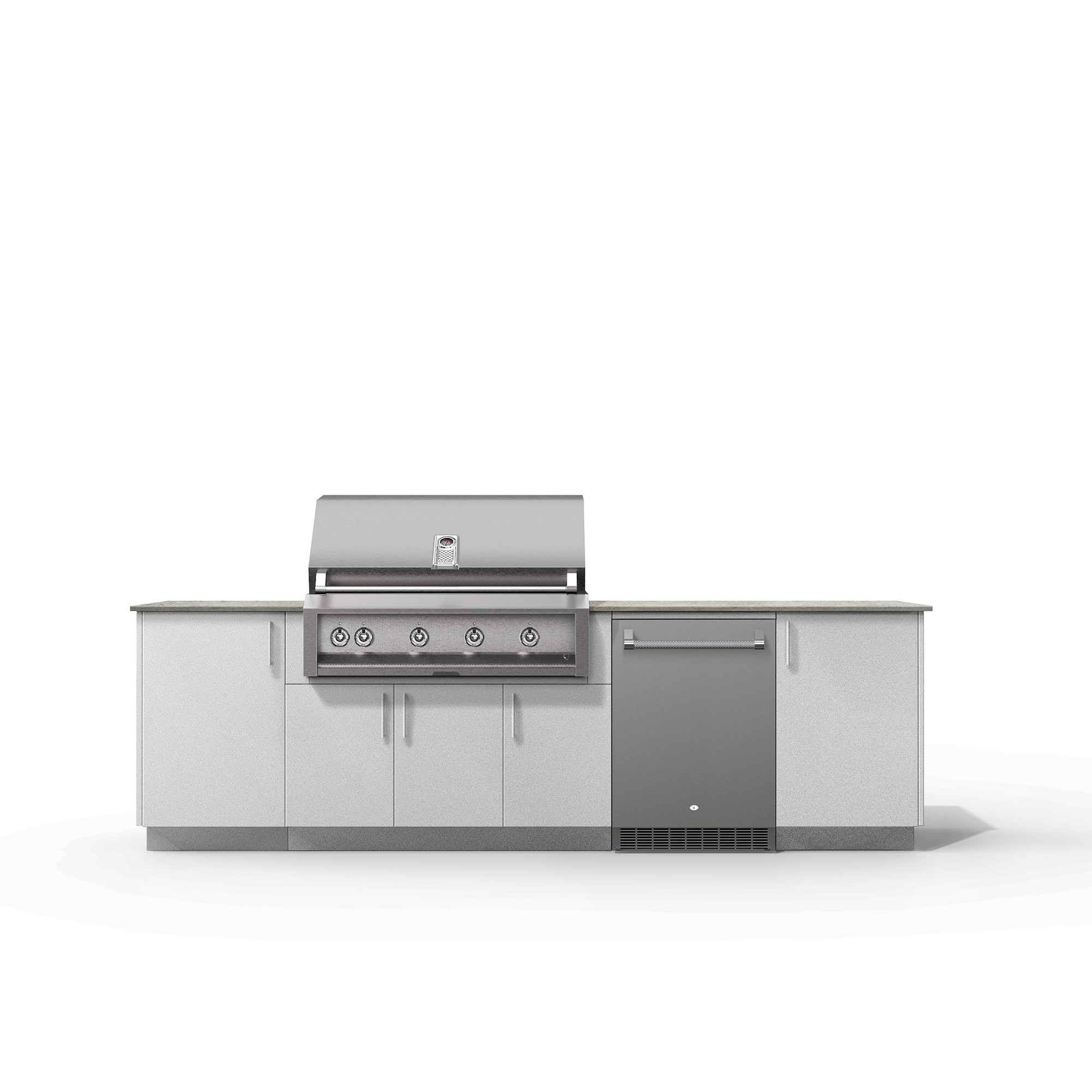 Urban Bonfire Outdoor Kitchen x Hestan 42” Grill and Fridge