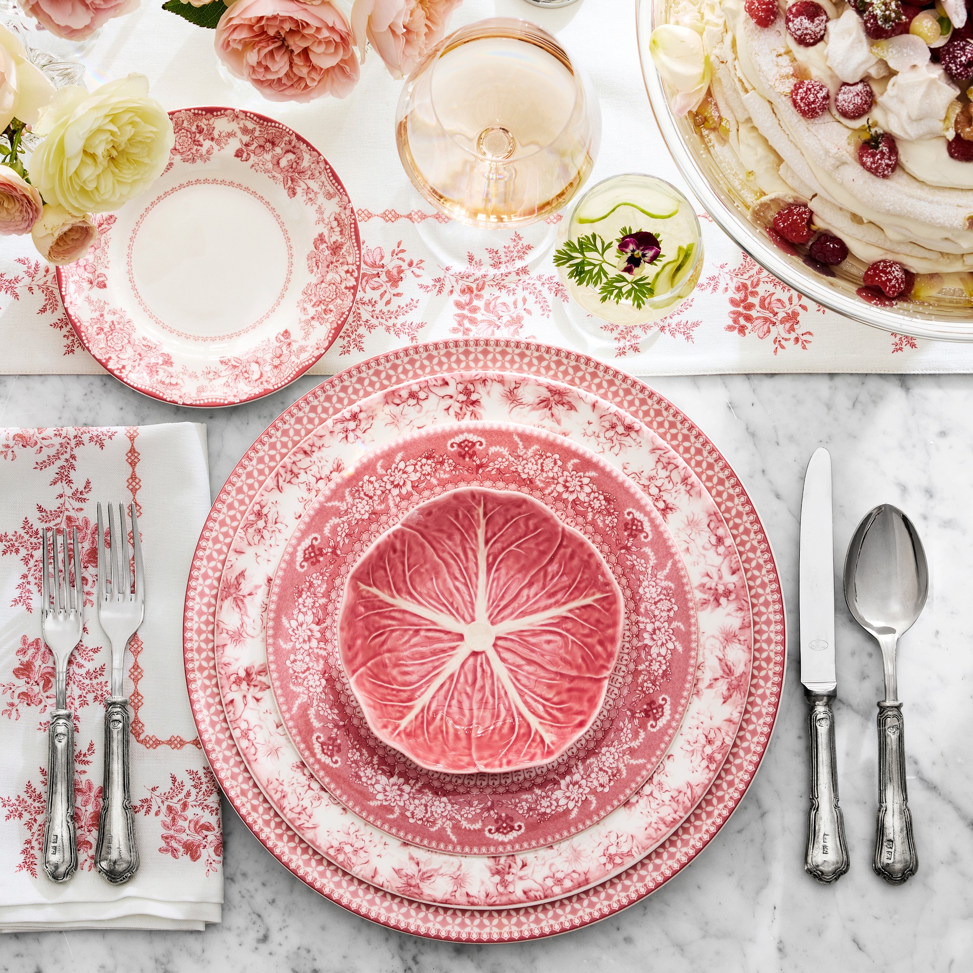 English Floral Salad Plates