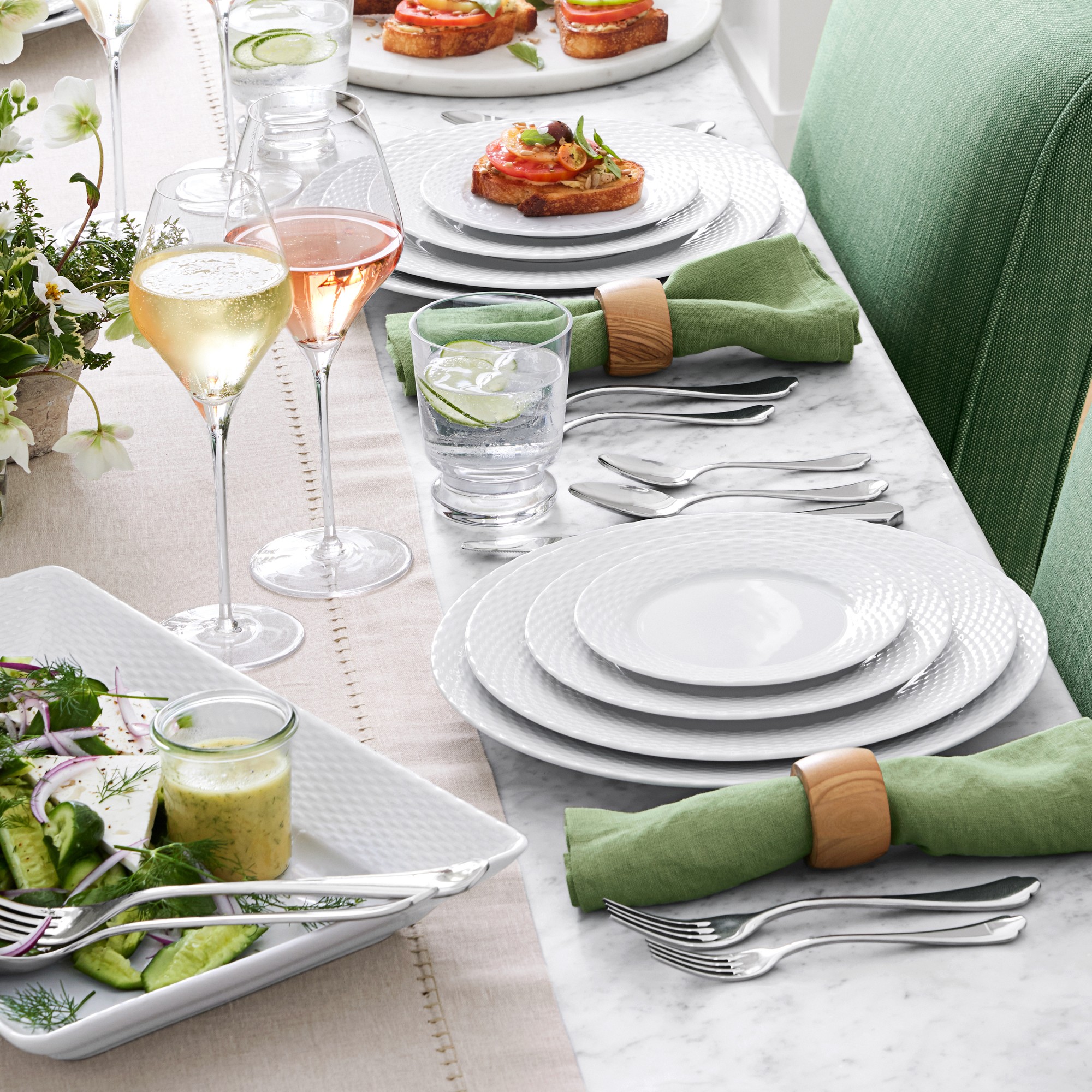 Pillivuyt Basketweave Porcelain Dinnerware Collection