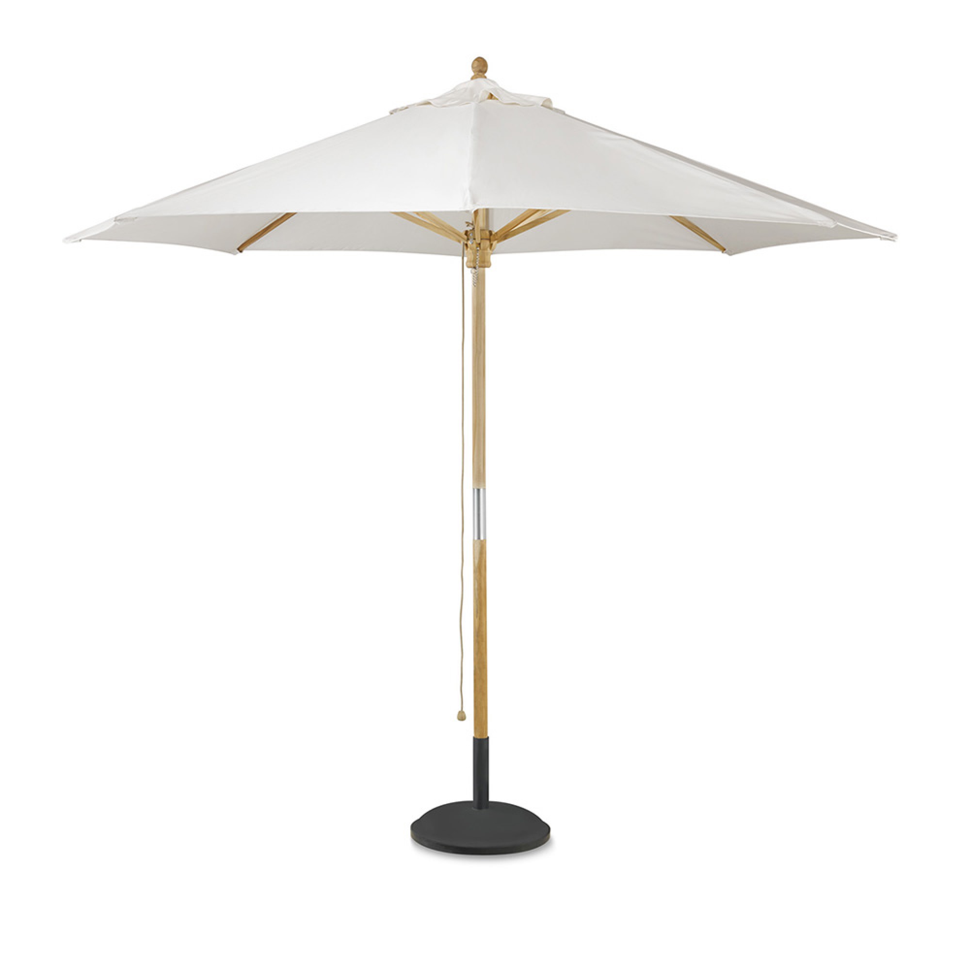 10' Round Outdoor Larnaca Teak Umbrella