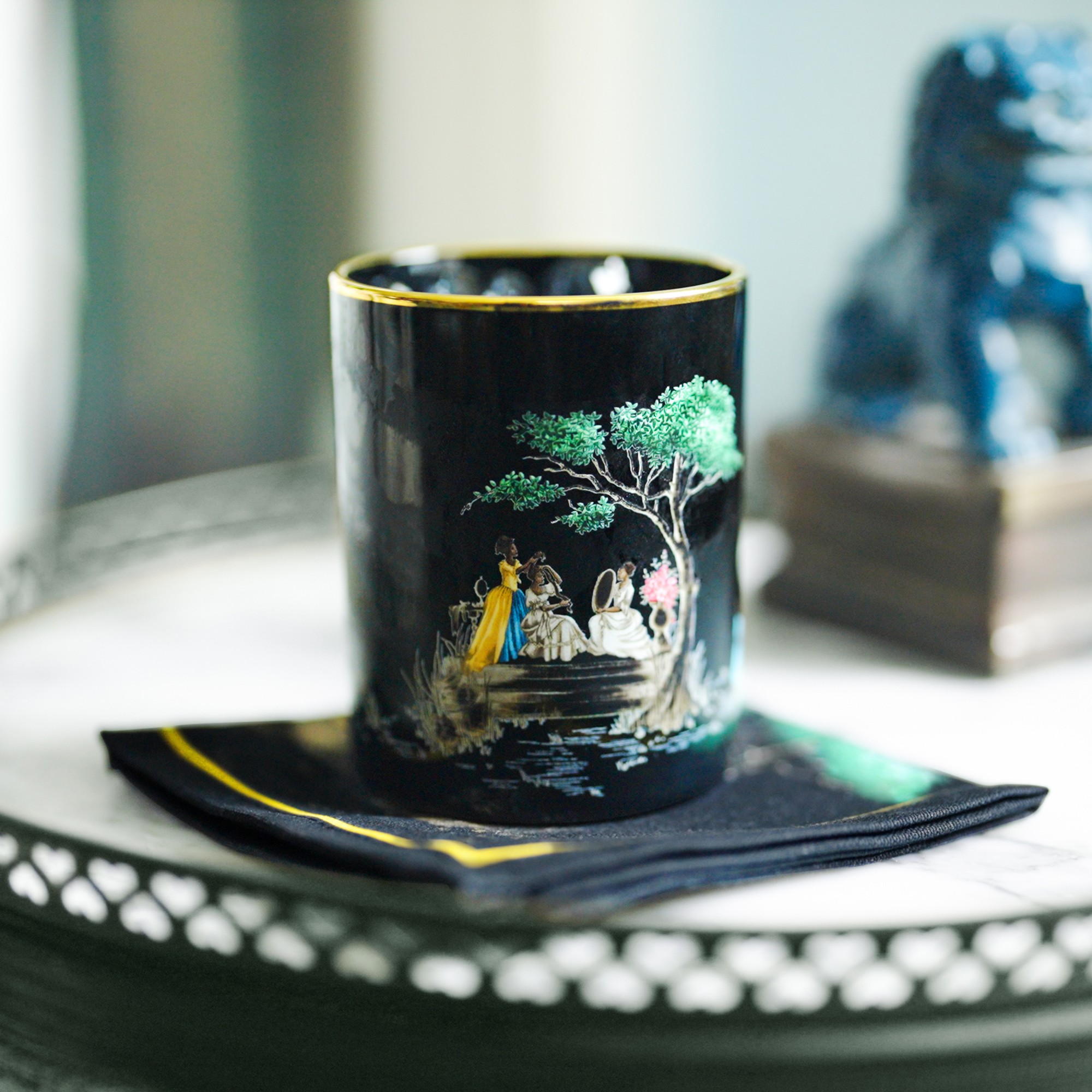 Sheila Bridges x Williams Sonoma  Harlem Toile Cocktail Napkins, Set of 4