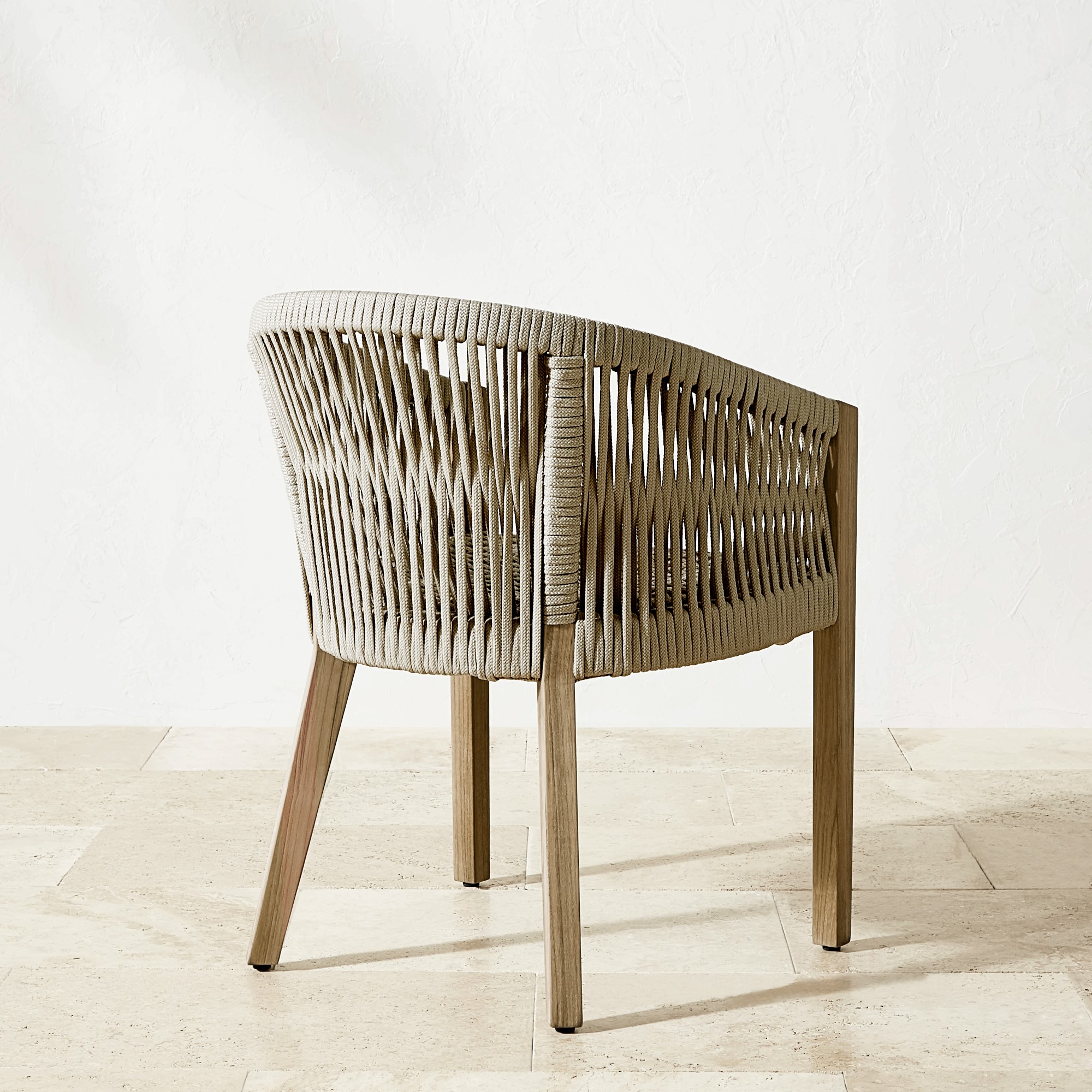 Larnaca Fiberstone Dining Table & Teak Pasadena Dining Chairs (96