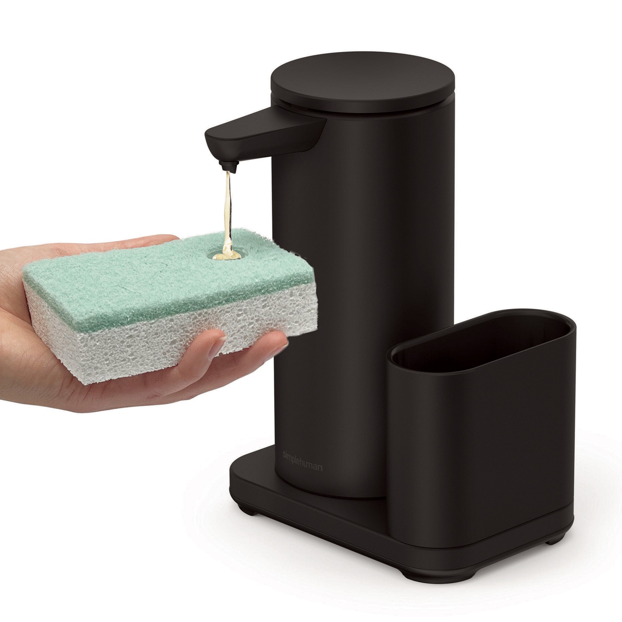 simplehuman™ Rechargeable Liquid Sensor Pump with Sponge Caddy, 14-Oz.