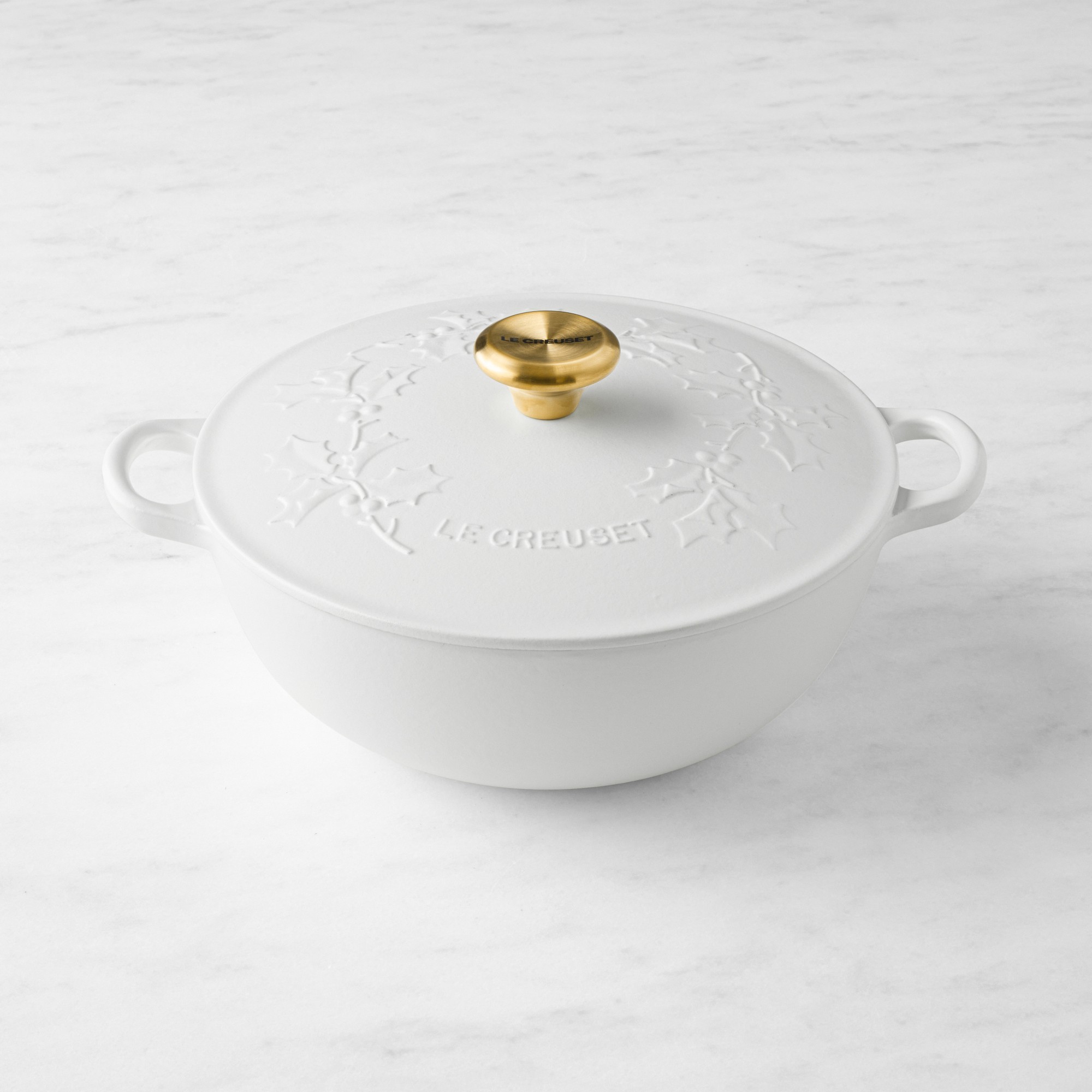 Le Creuset Enameled Cast Iron Holly Soup Pot, 4 1/2-Qt.