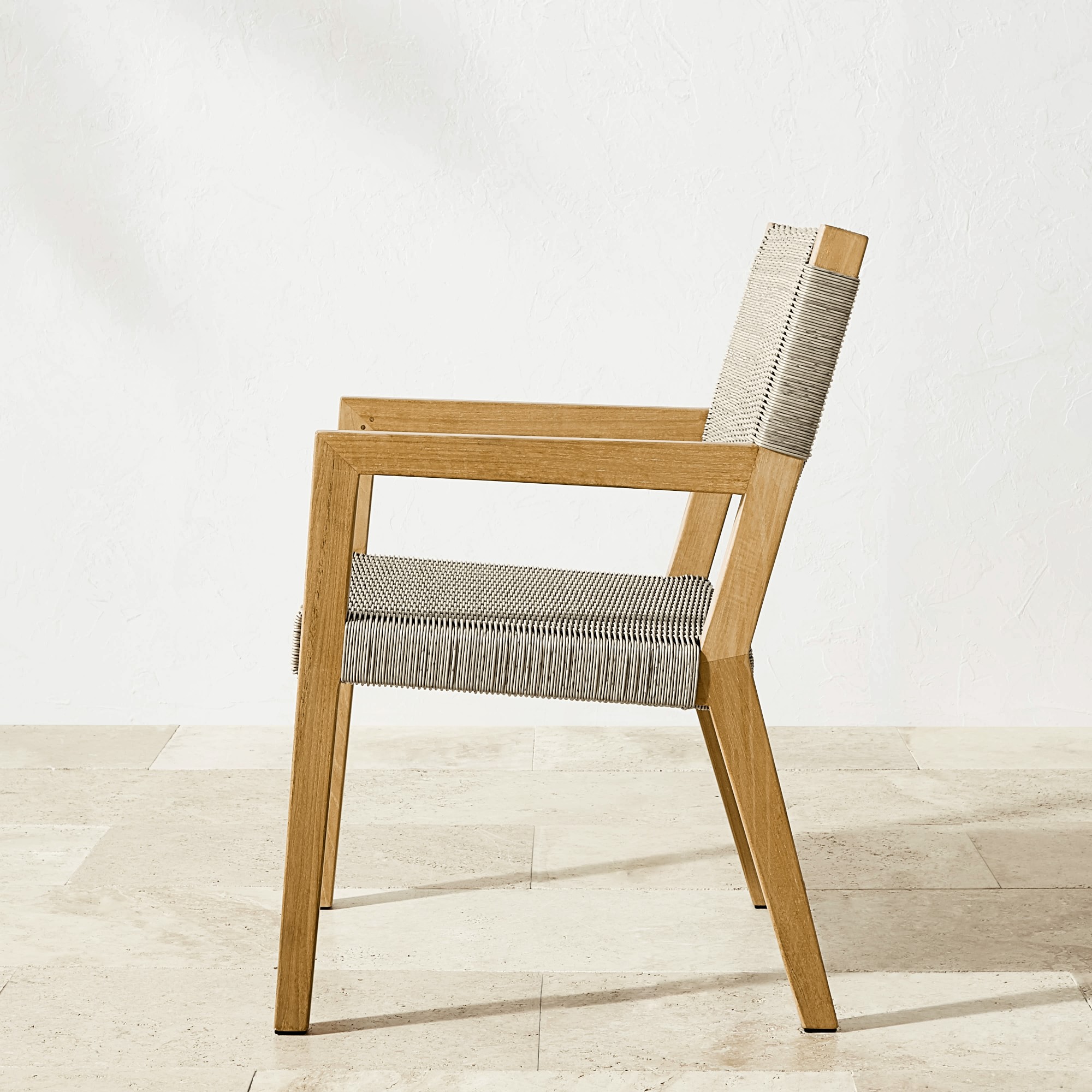 Larnaca Teak Extendable Dining Table & All-Weather Weave Dining Chairs (72