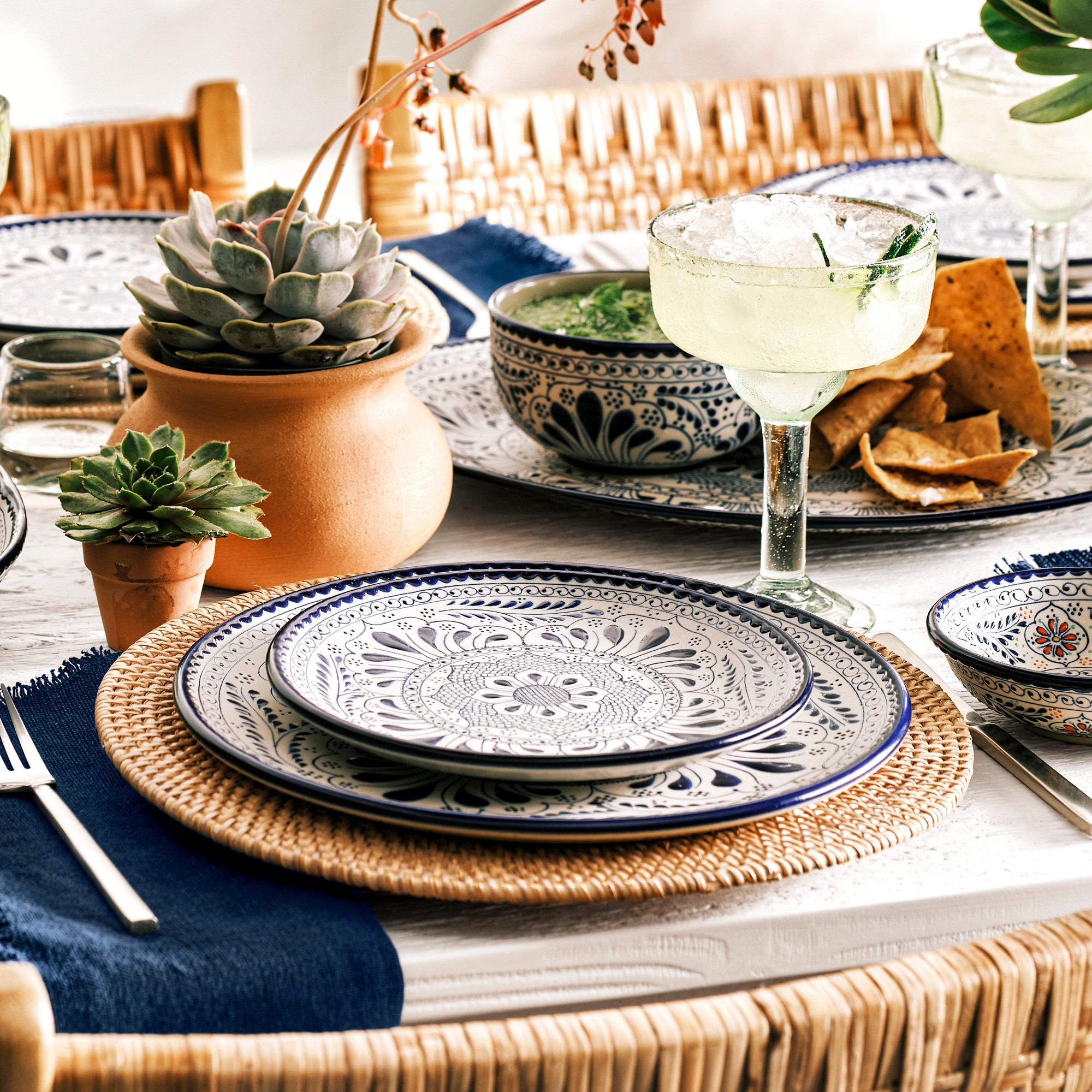 Recycled Glass Margarita Glasses, Set of 4