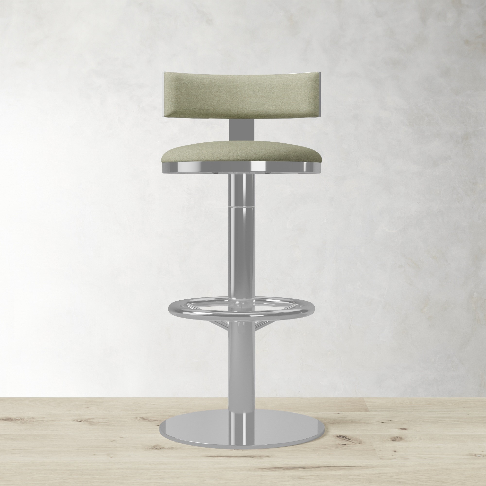 Larkin Upholstered Pedestal Counter & Bar Stool