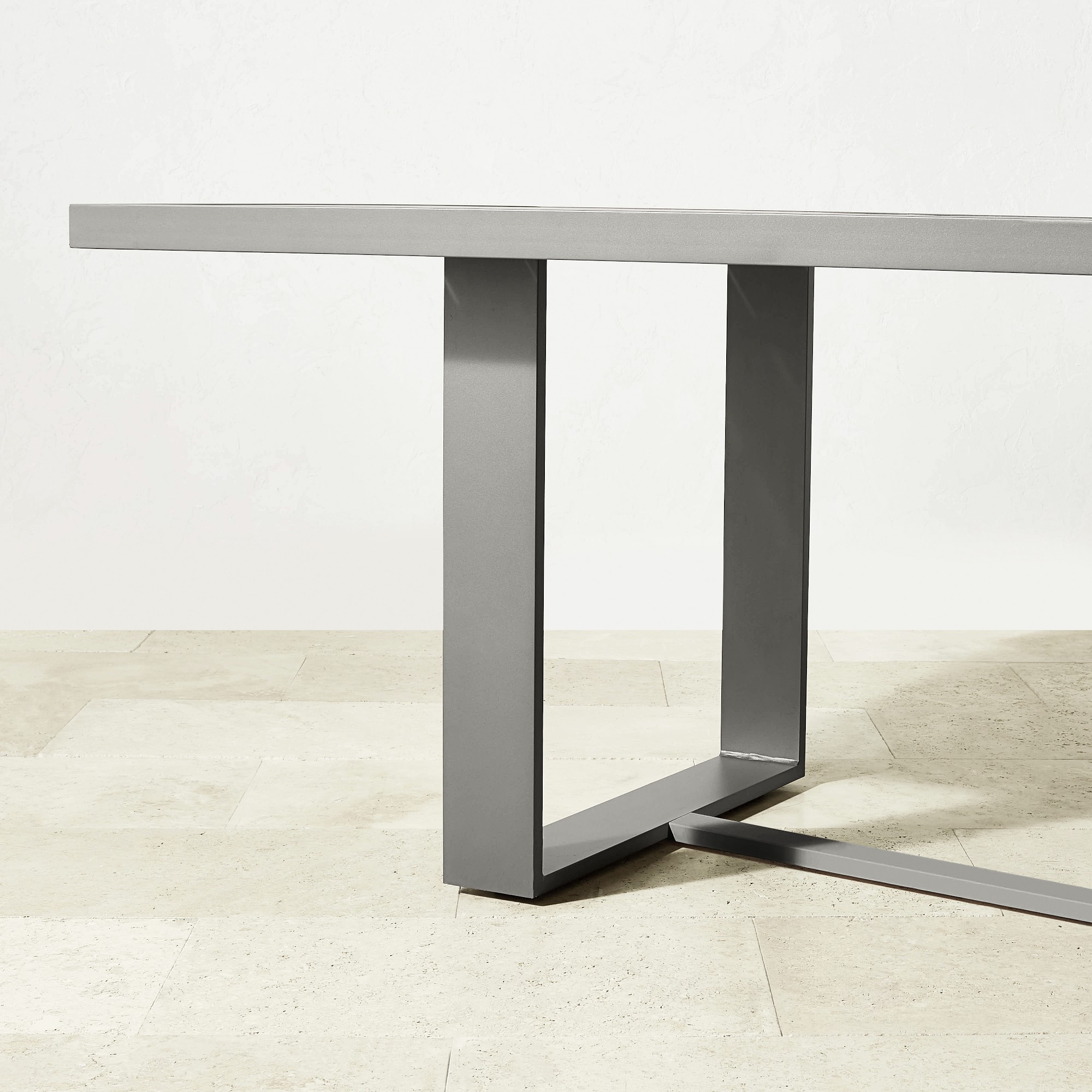 Santa Barbara Outdoor Metal Rectangular Dining Table (124