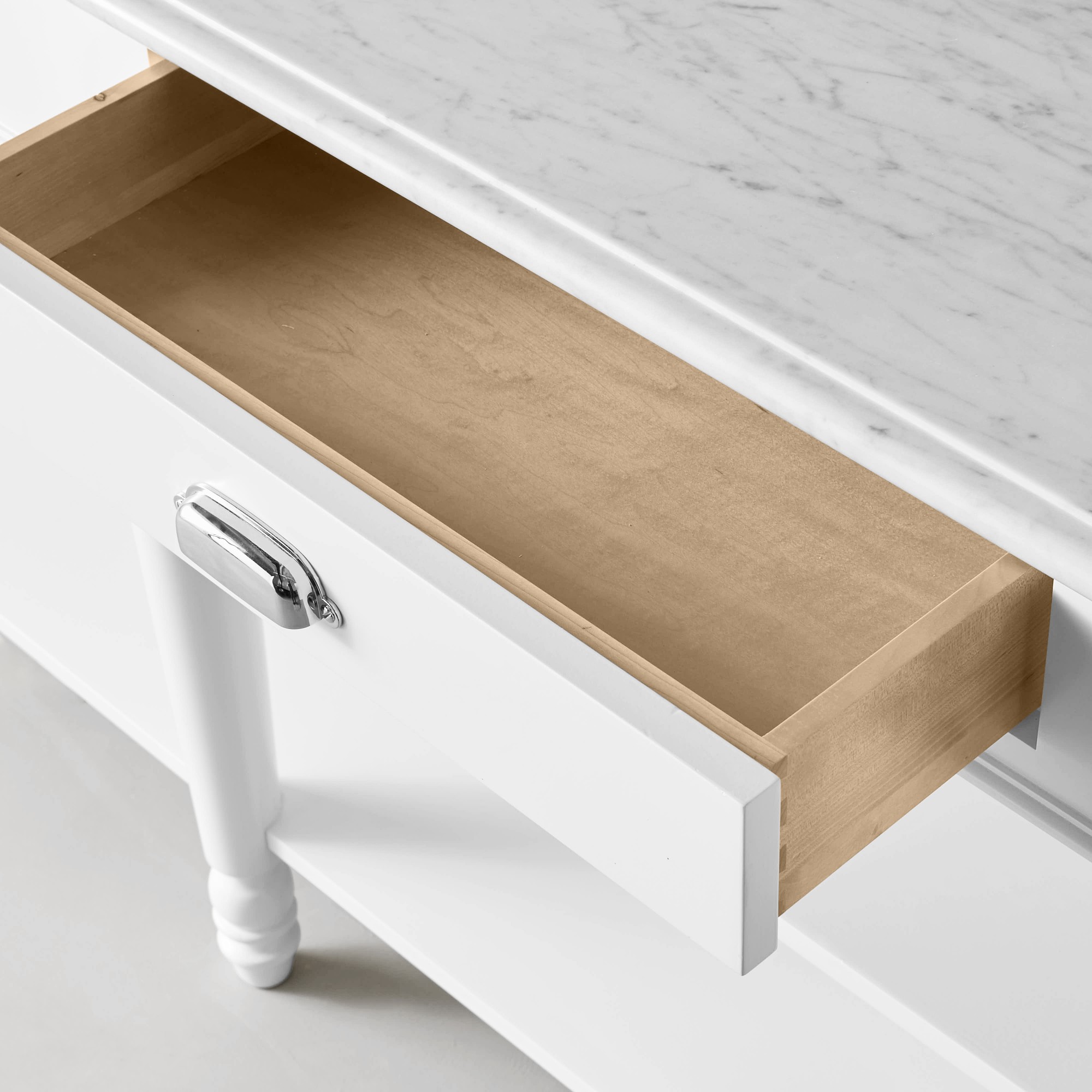 Larkspur Marble-Top Kitchen Island (72