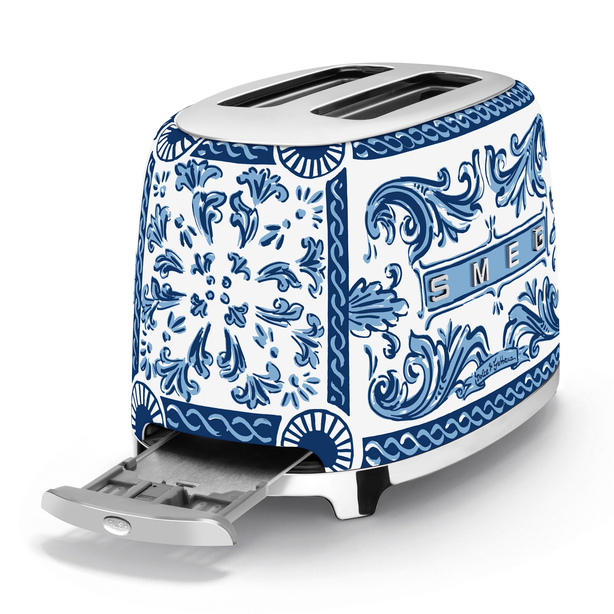 SMEG Dolce & Gabbana 2-Slice Toaster, Blu Mediterraneo