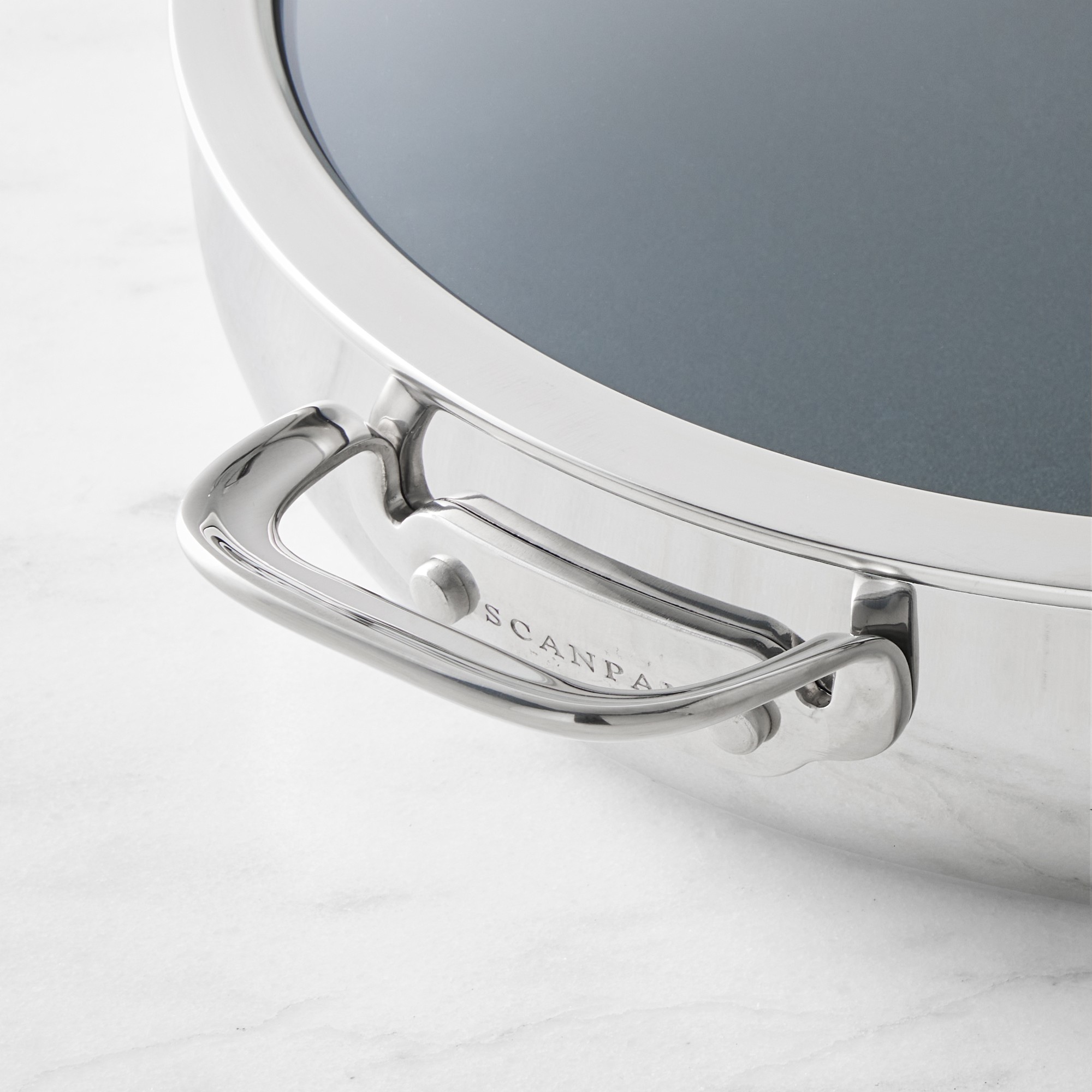 SCANPAN® TSS+ Stainless-Steel Nonstick Chef Pan with Lid, 5 1/2-Qt.