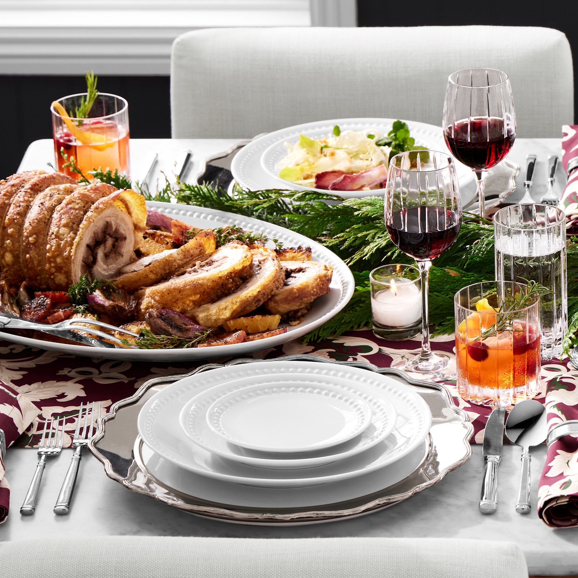 Pillivuyt Beaded Coupe Salad Plates