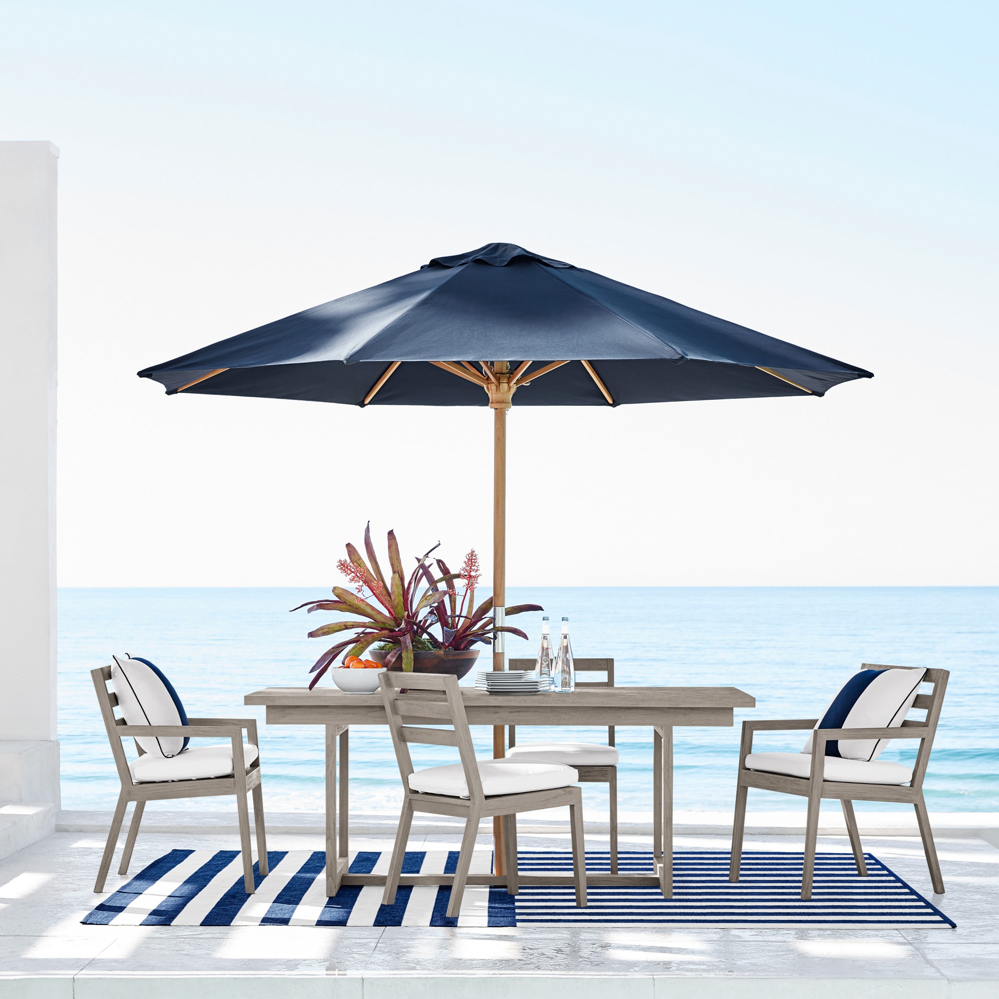 Ojai Outdoor Grey Teak Dining Side Chair