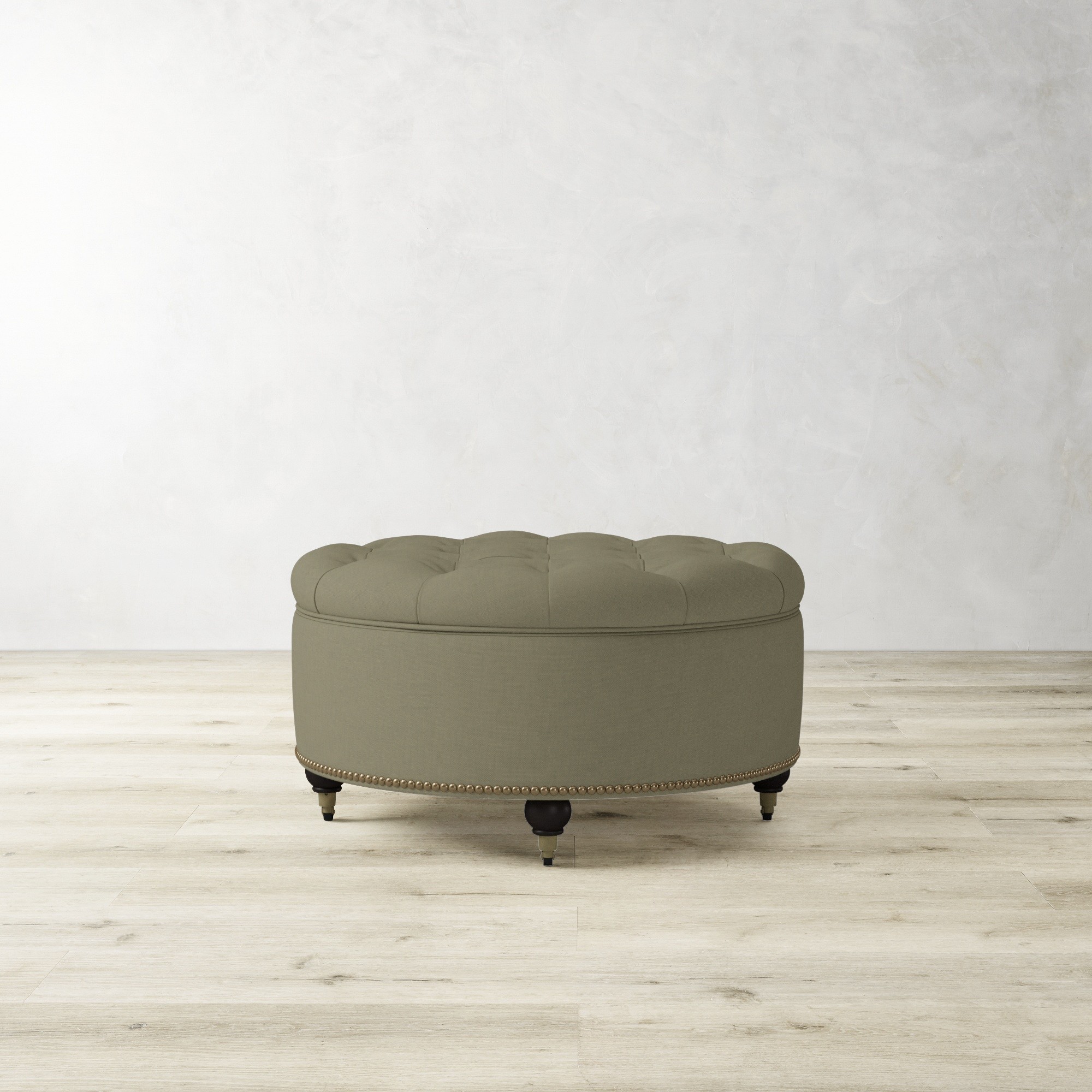 Soho Tufted Round Storage Ottoman (36