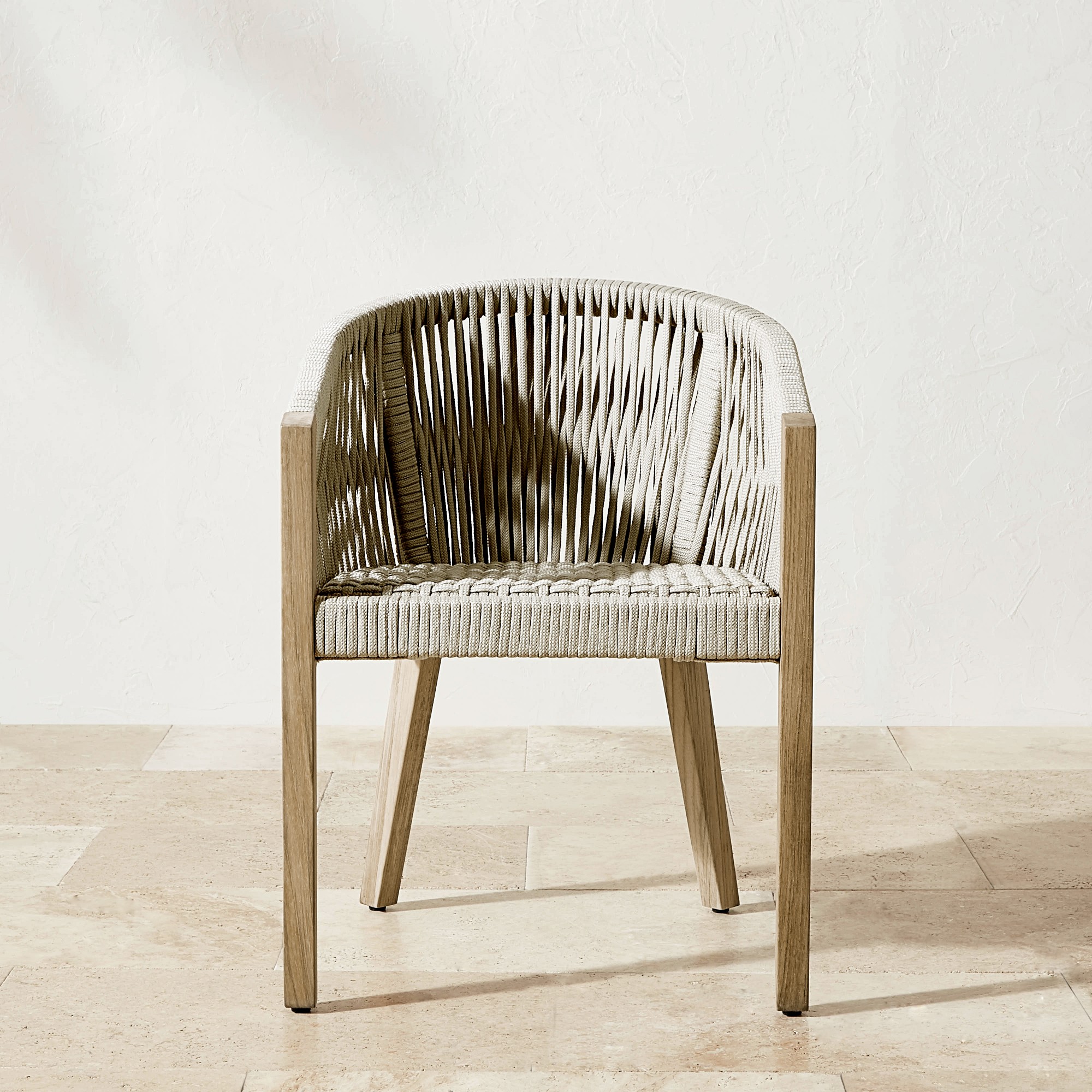 Larnaca Fiberstone Dining Table & Teak Pasadena Dining Chairs (96