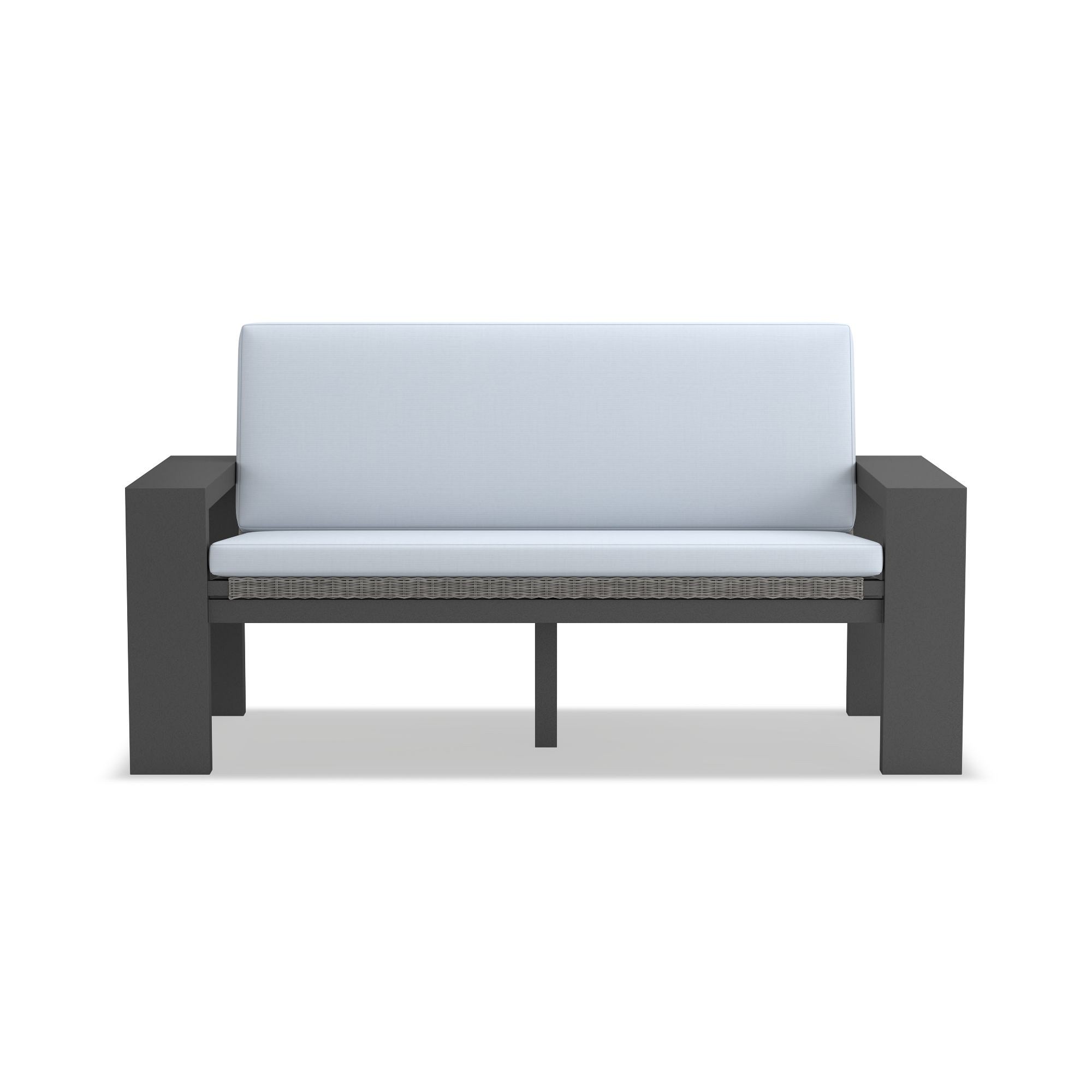 Larnaca Outdoor Metal All-Weather-Weave Loveseat Cushion