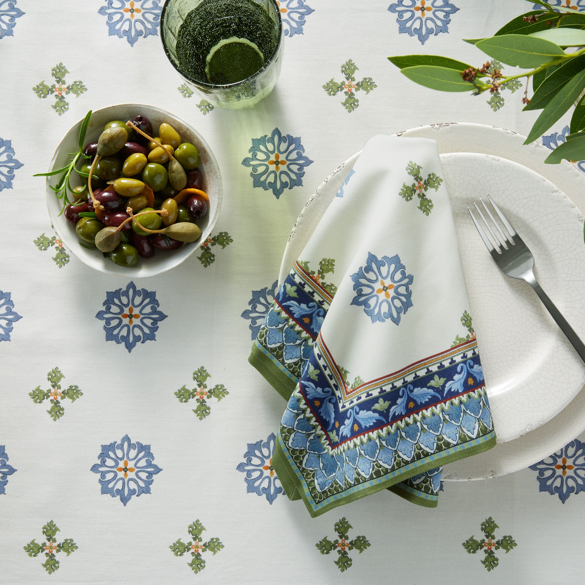 Sicily Verdi Tablecloth