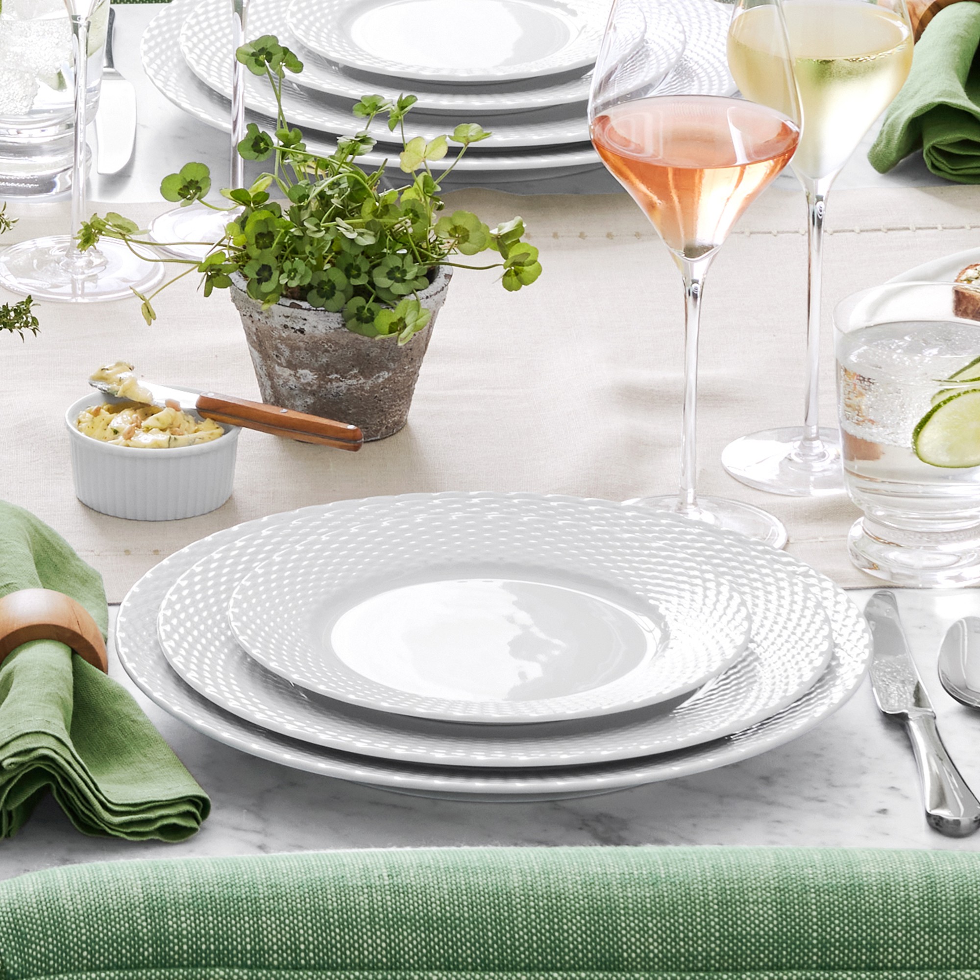 Pillivuyt Basketweave Porcelain Dinnerware Collection