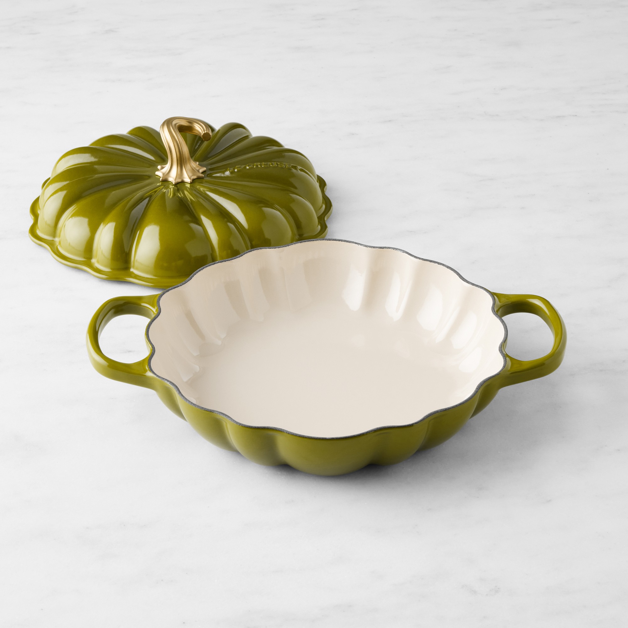 Le Creuset Enameled Cast Iron Pumpkin Braiser, 2 1/4-Qt.