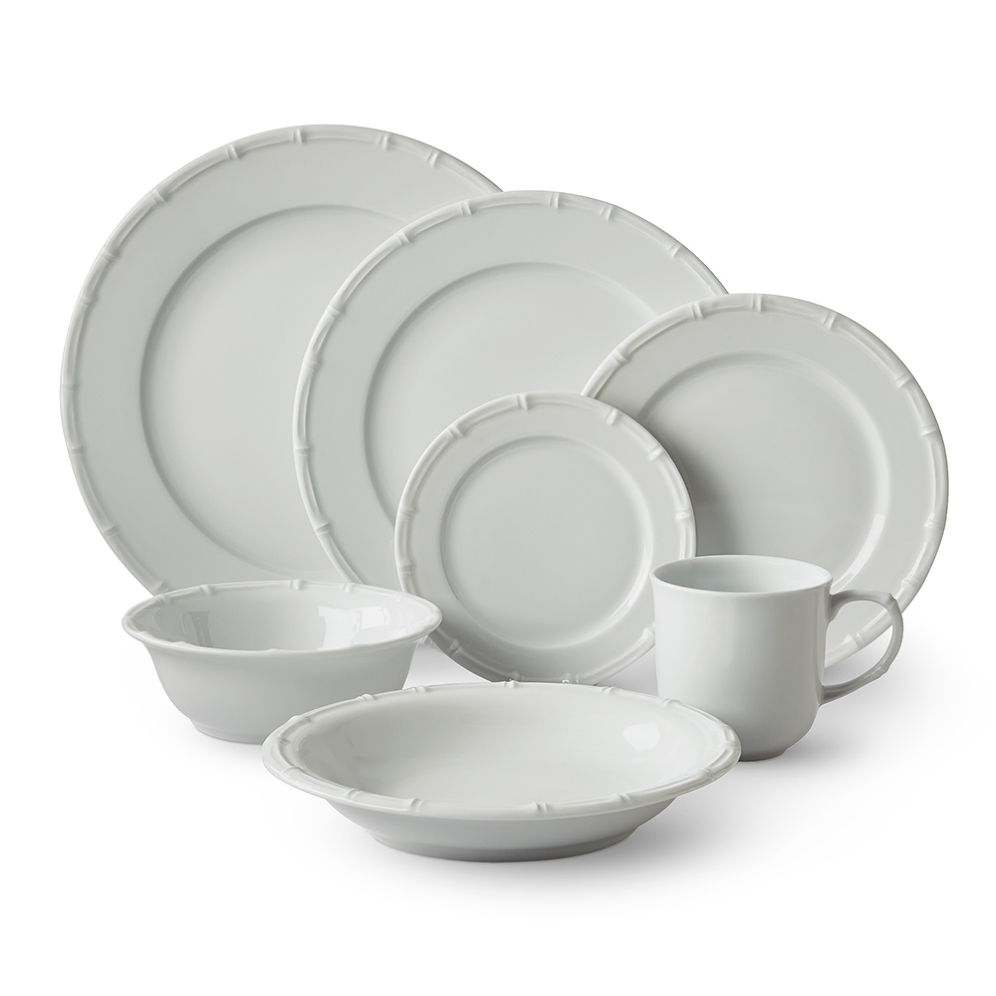 Pillivuyt Bamboo Porcelain Salad Plates, Set of 4