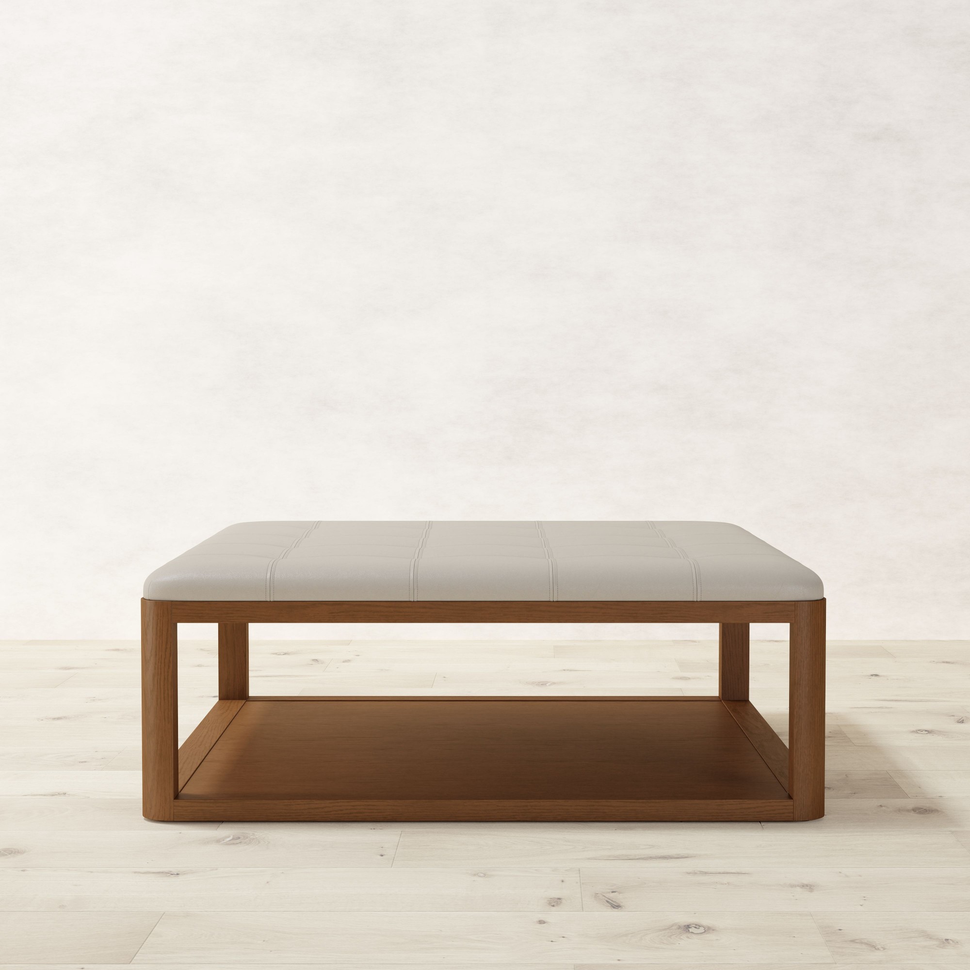 Porte Grid Tufted Rectangular Ottoman (48