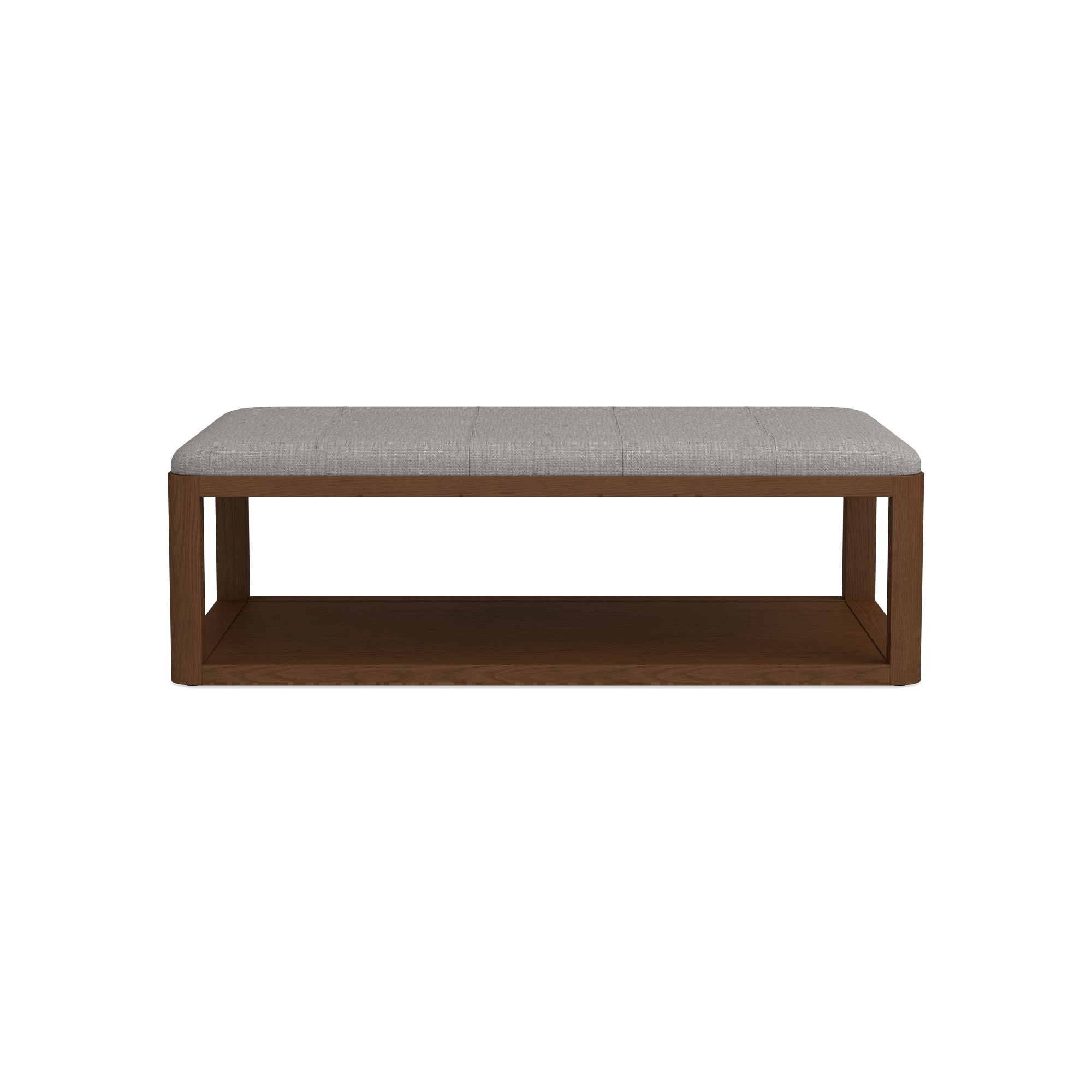 Porte Grid Tufted Rectangular Ottoman (48