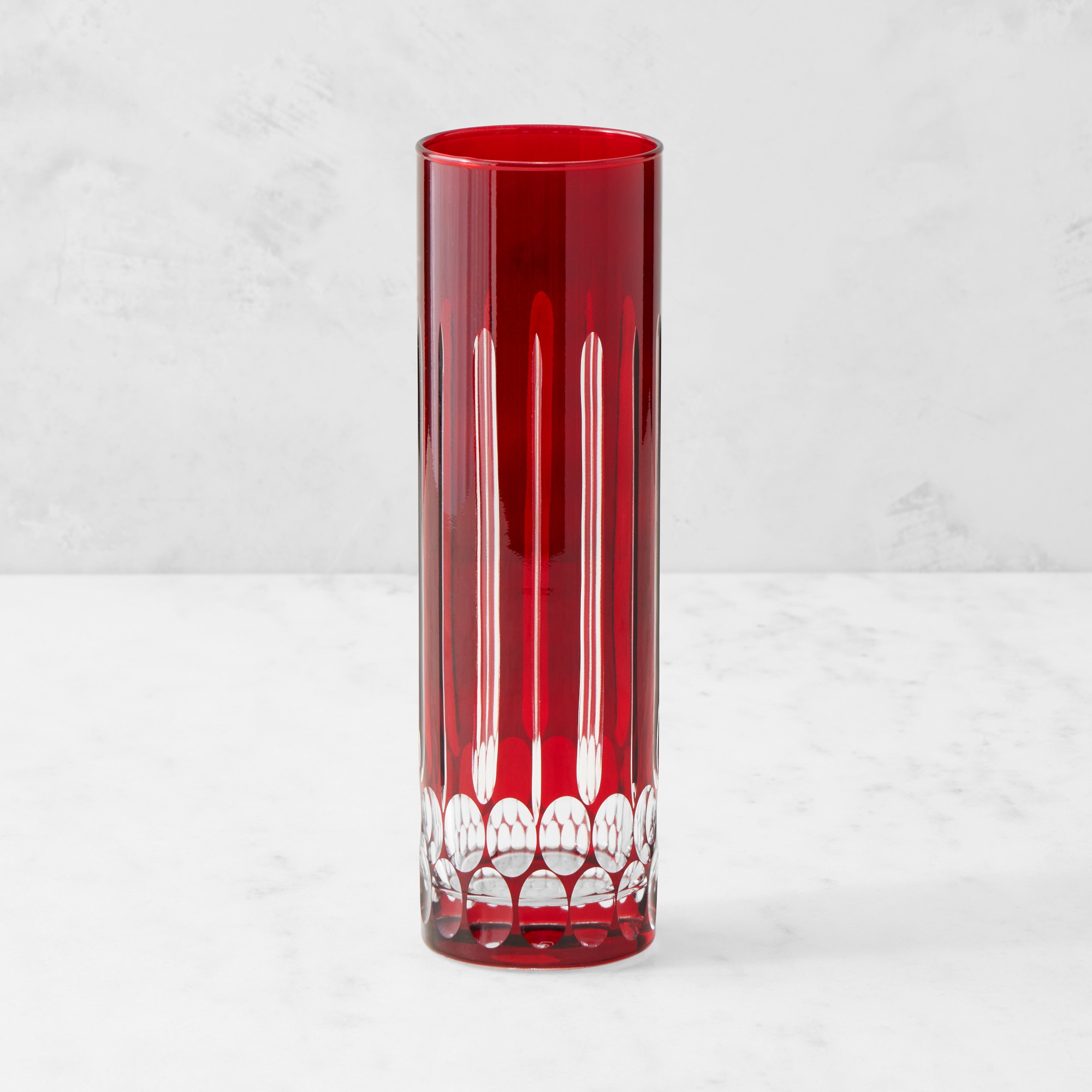 Wilshire Jewel Cut Glass Vase