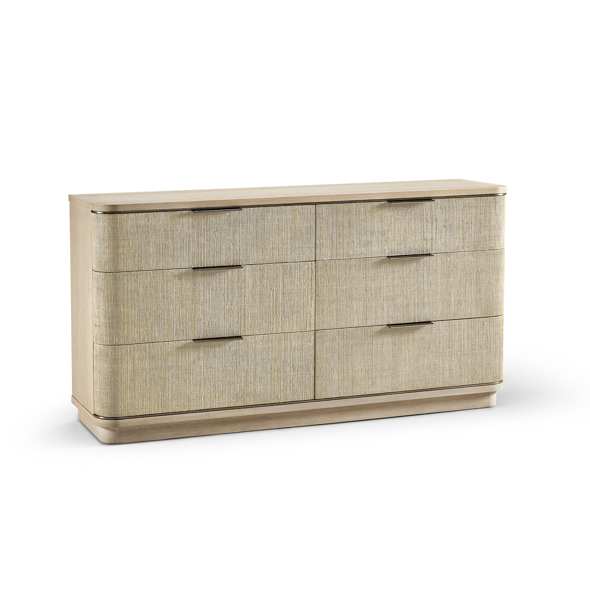 Jonathan Charles Seiche 6-Drawer Grass Cloth Dresser (68