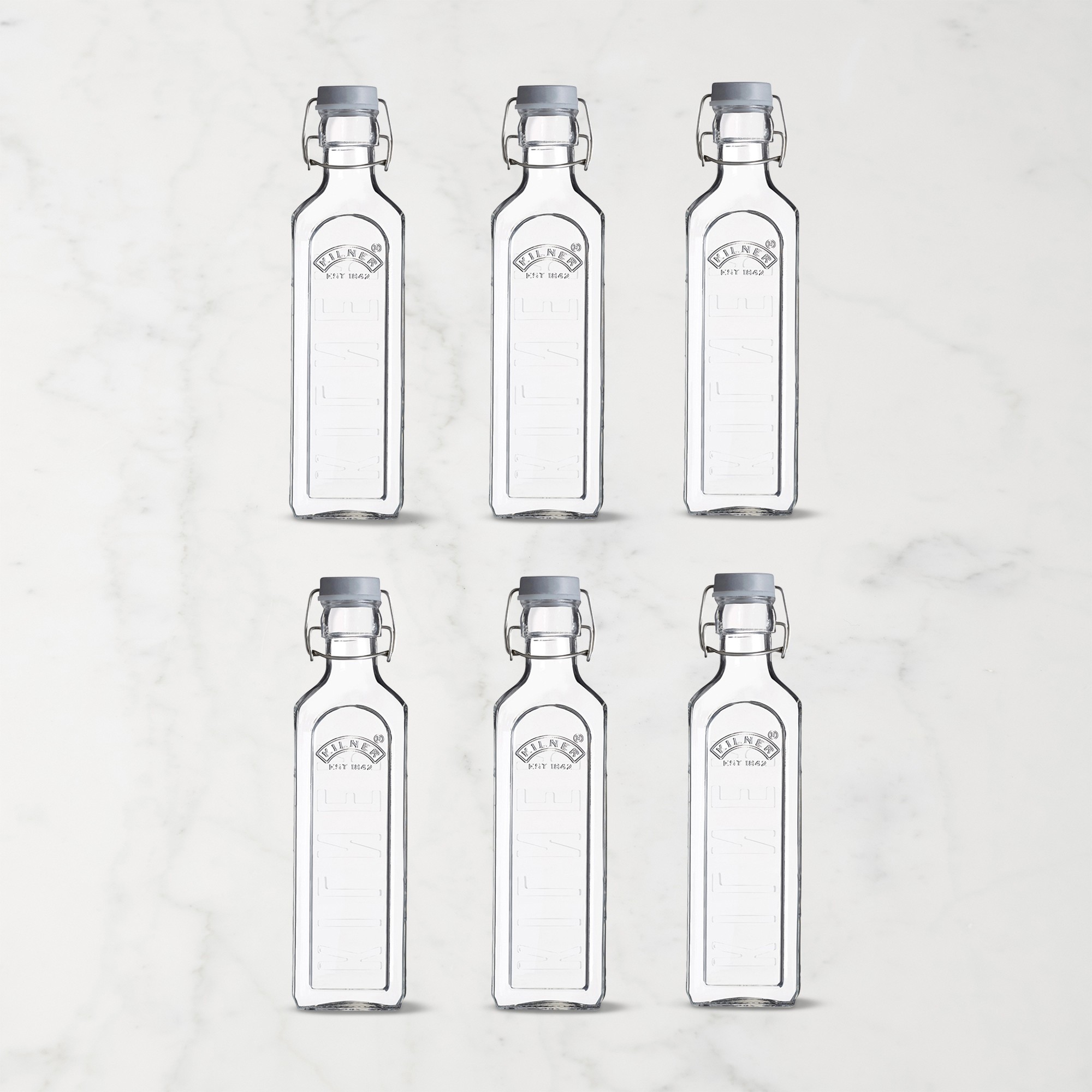 Kilner Clip Top Bottle, Set of 6