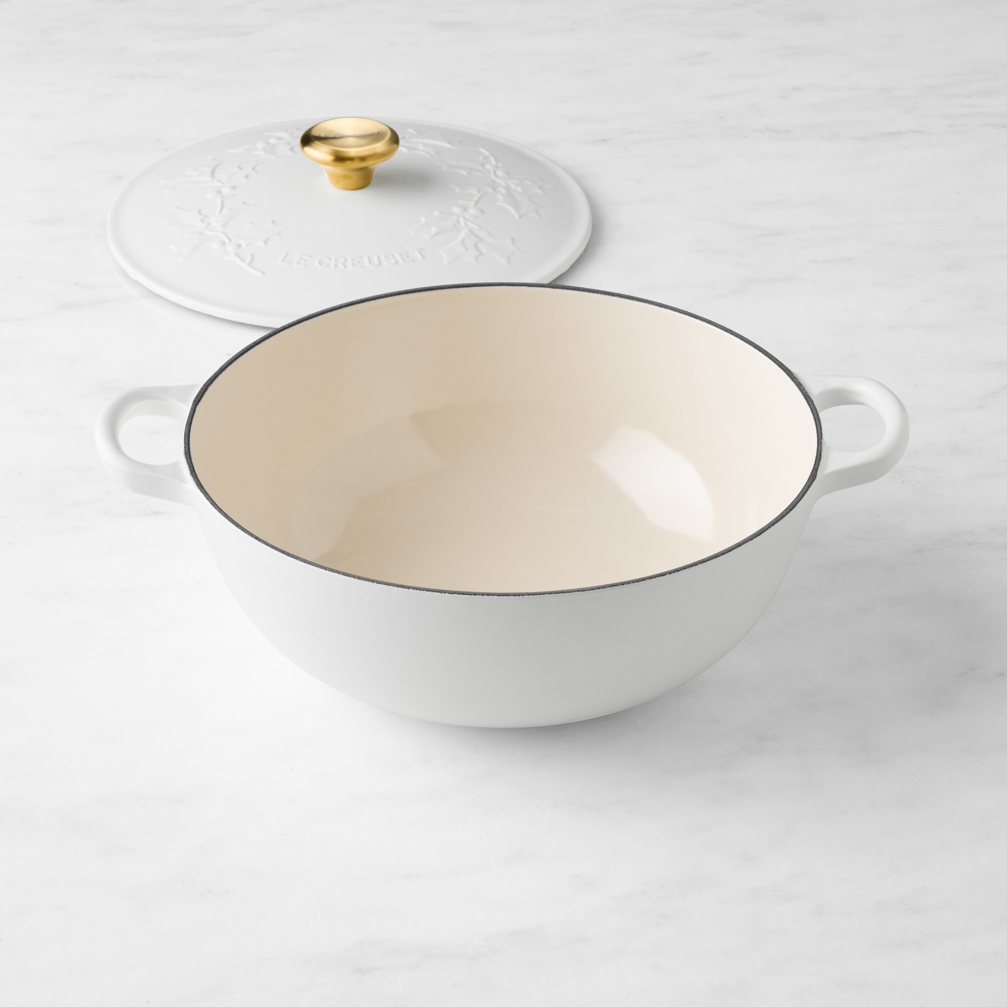 Le Creuset Enameled Cast Iron Holly Soup Pot, 4 1/2-Qt.