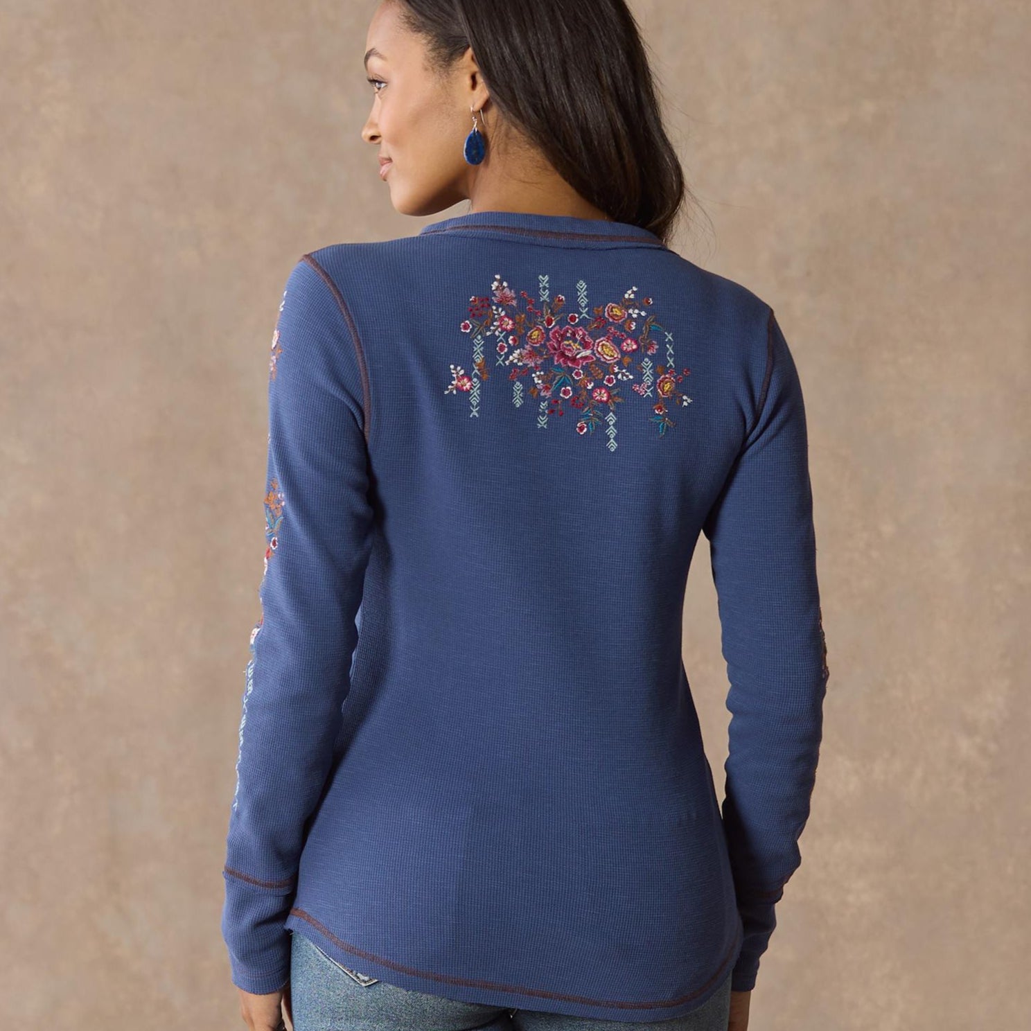Fayette Floral Henley, Petite