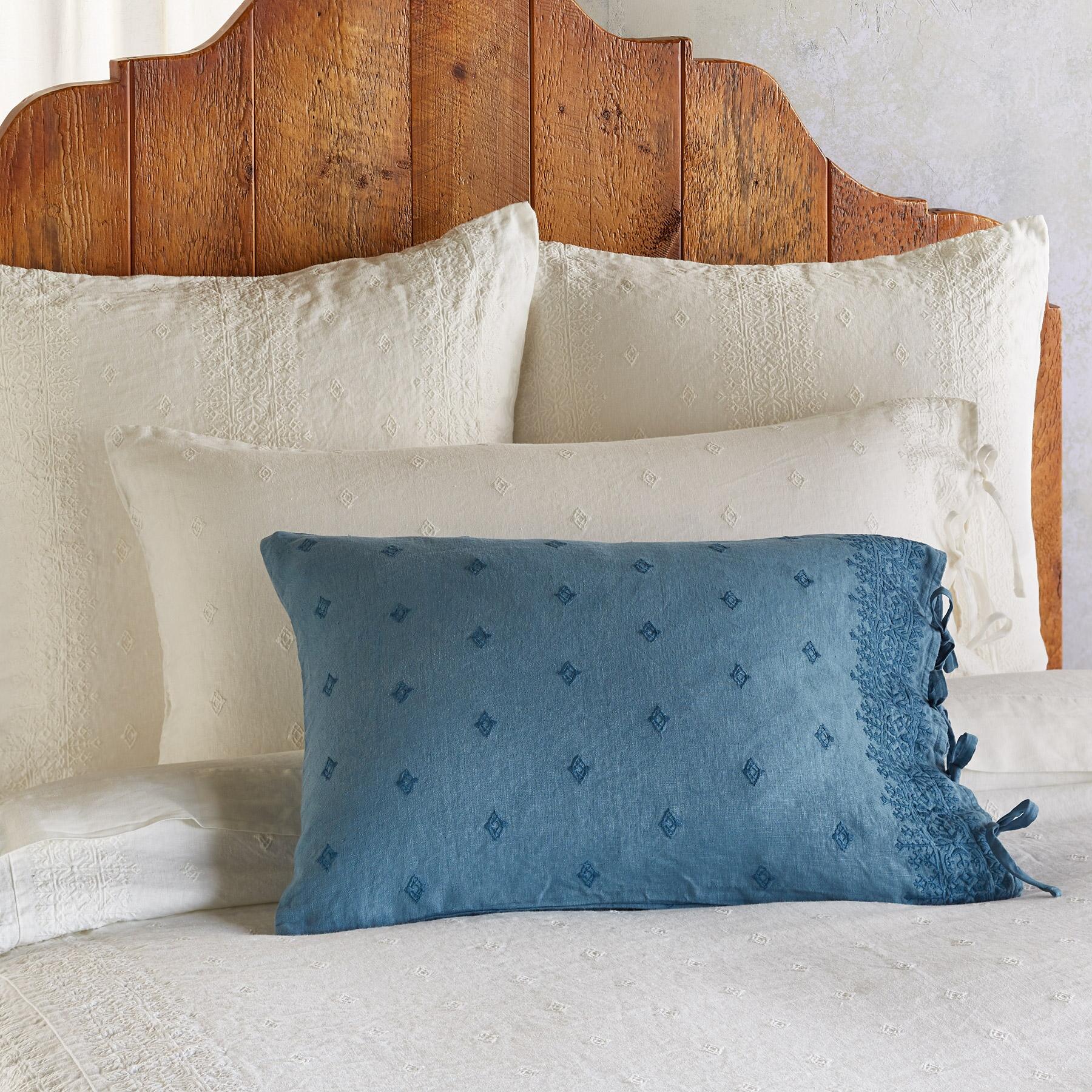 Gossamer Linen Embroidery Sham