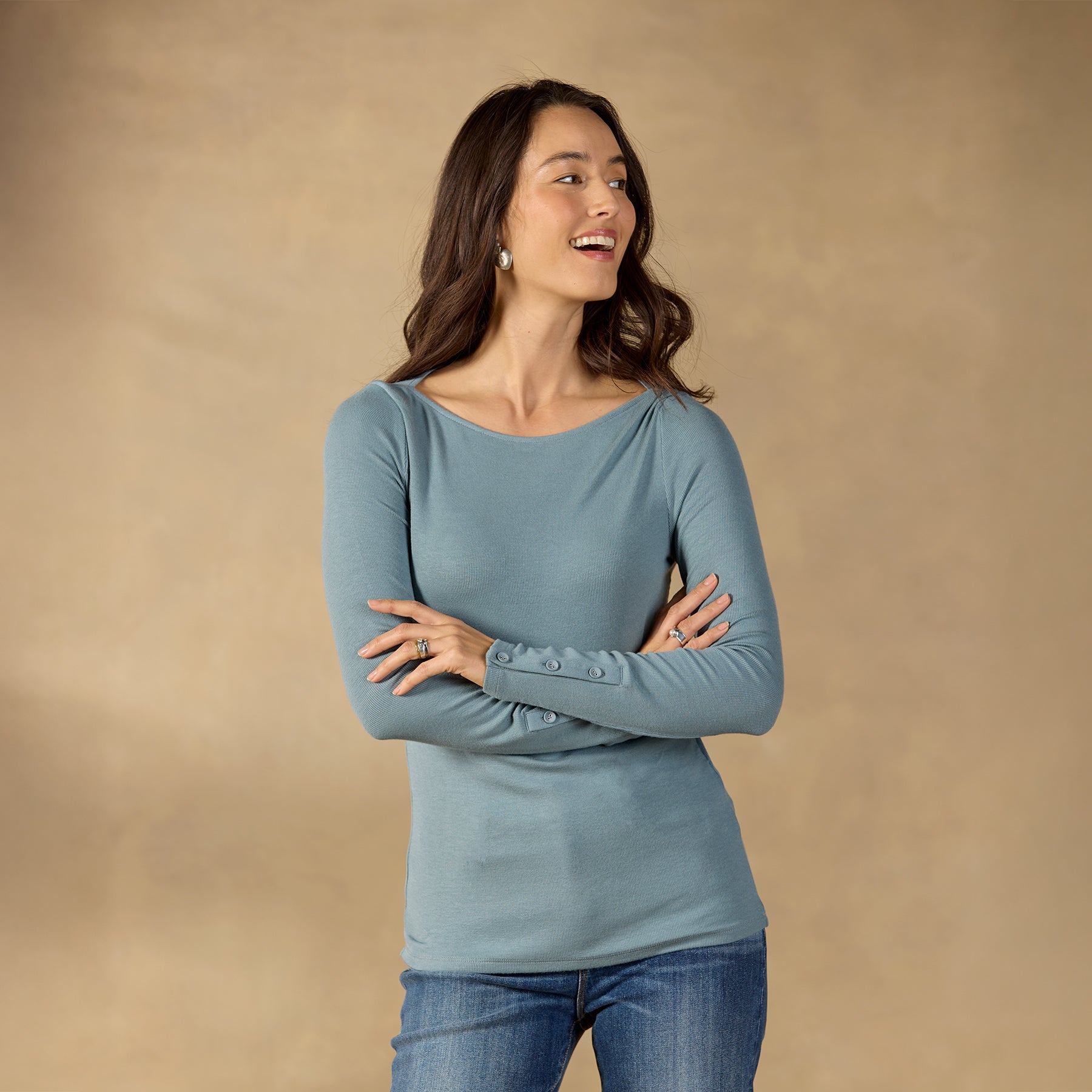 Light As Air Boatneck Tee, Petite