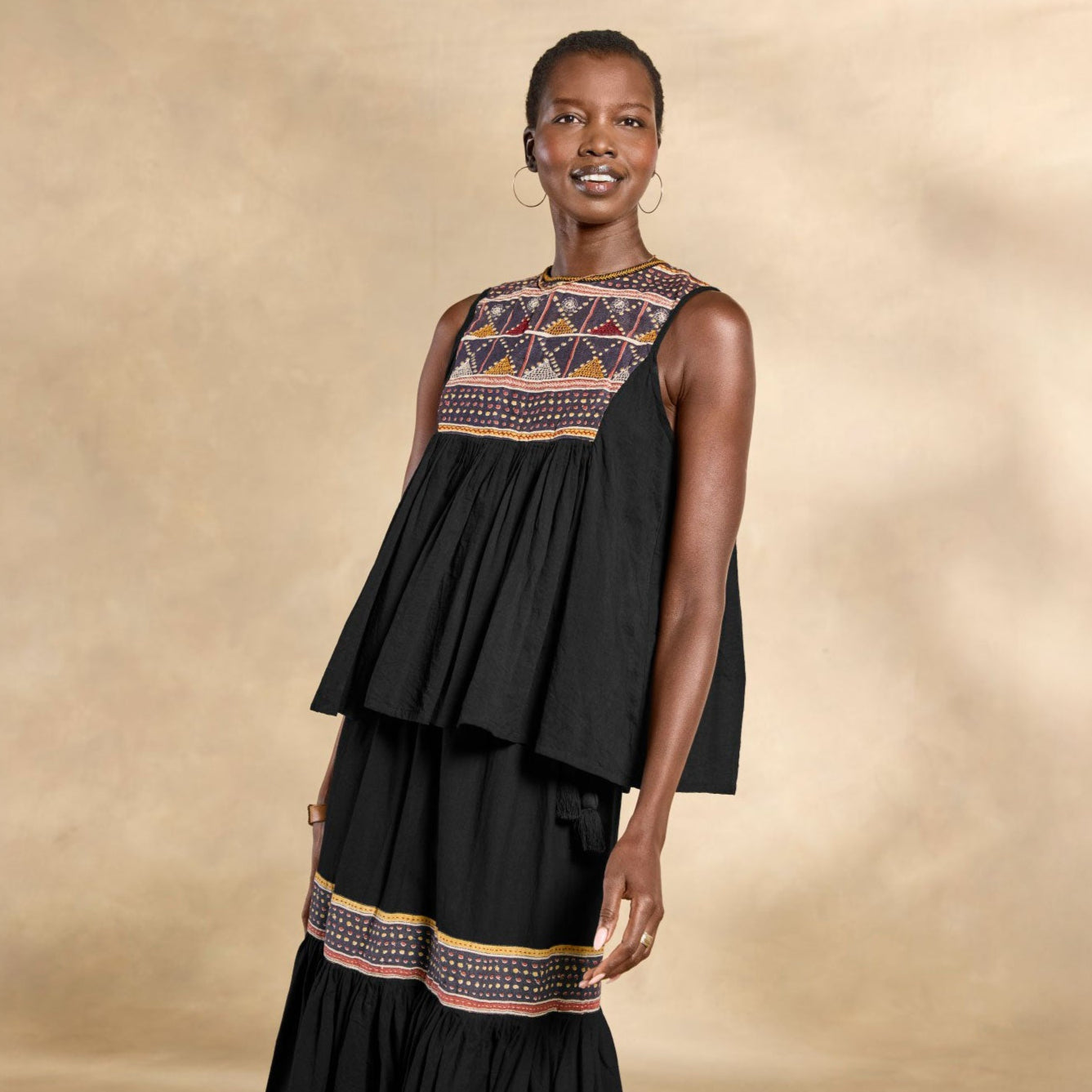 Yoshiko Embroidered Top