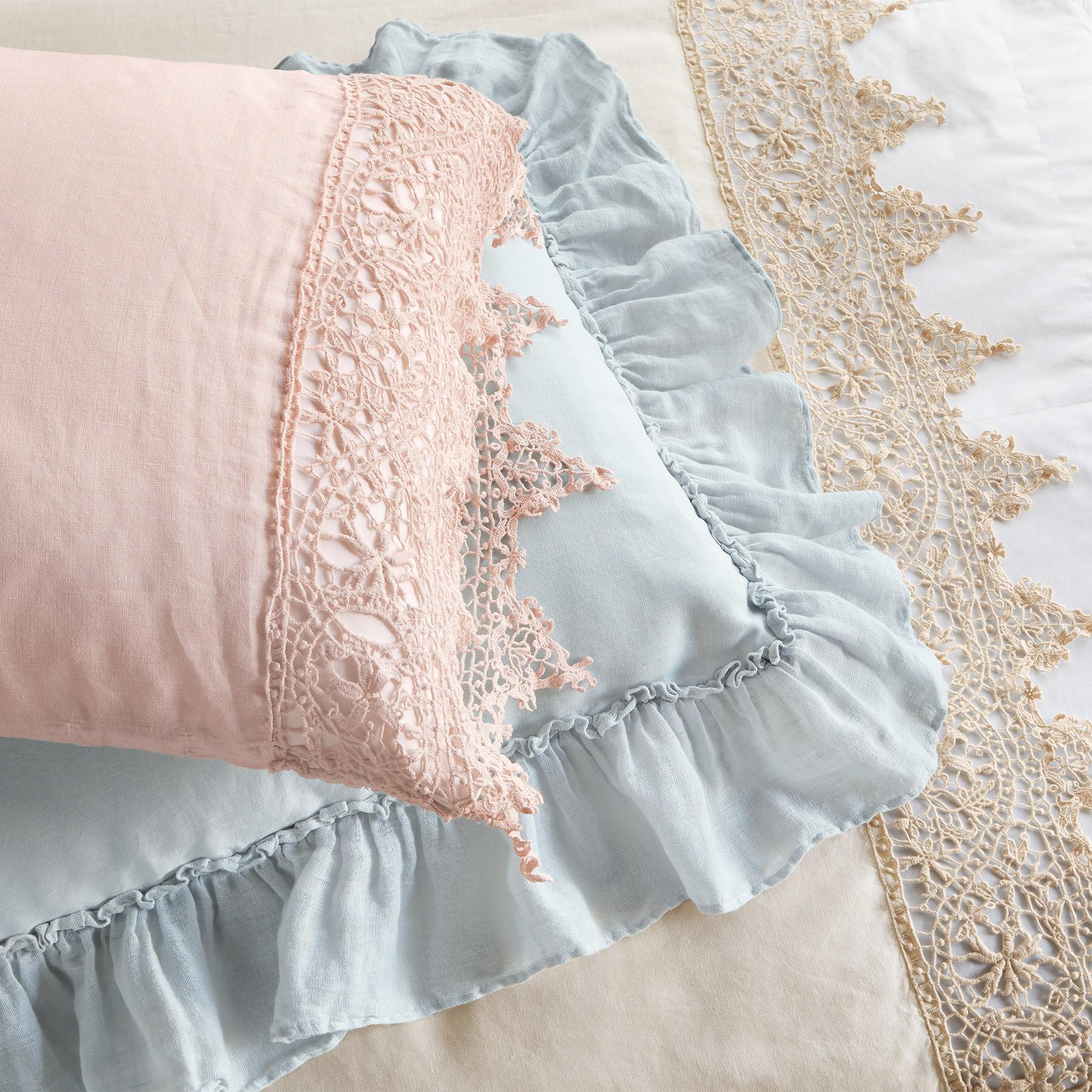 Gossamer Linen Lace Flat Sheet