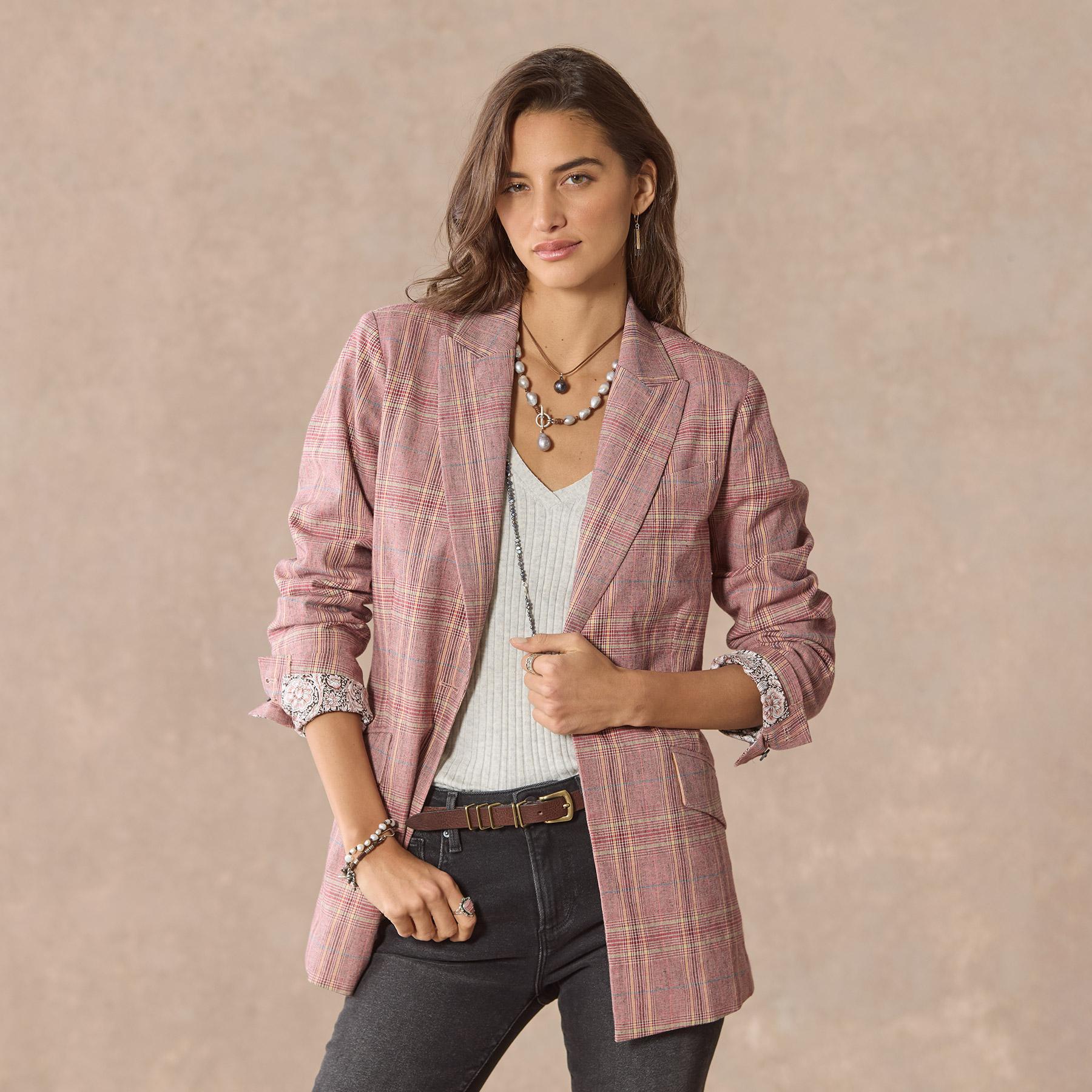 Whitman Plaid Blazer, Petite
