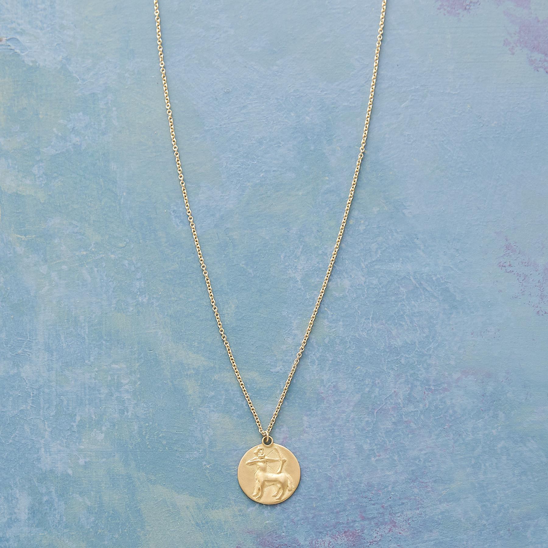 Bas Relief Zodiac Necklace