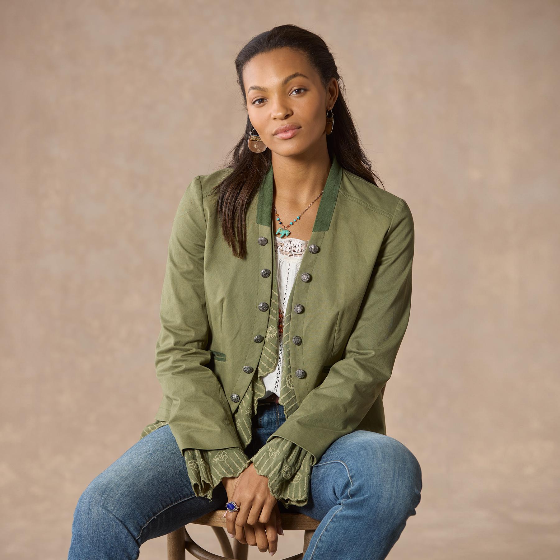 Caroline Ruffle Jacket, Petite