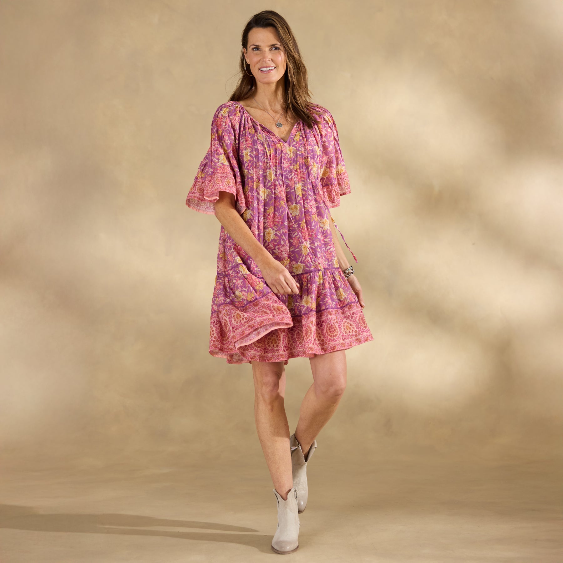 Aisha Printed Dress, Petite