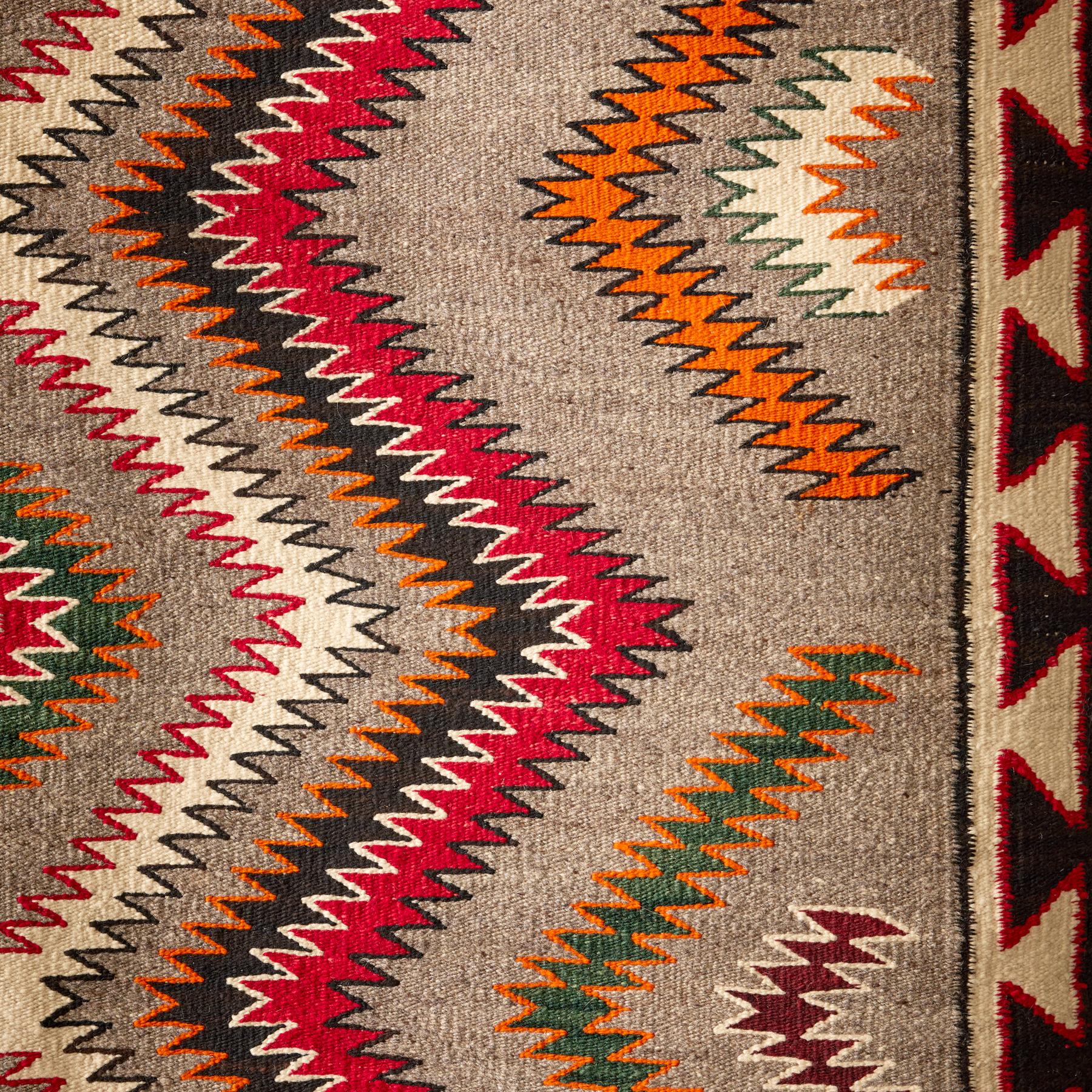 1930s Red Mesa Outline Weaving