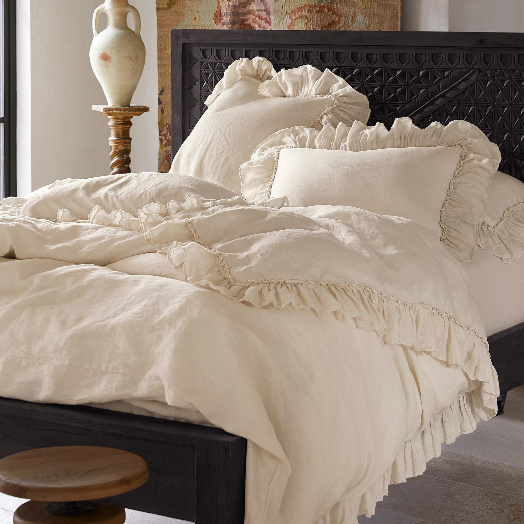 Gossamer Linen Ruffle Sham