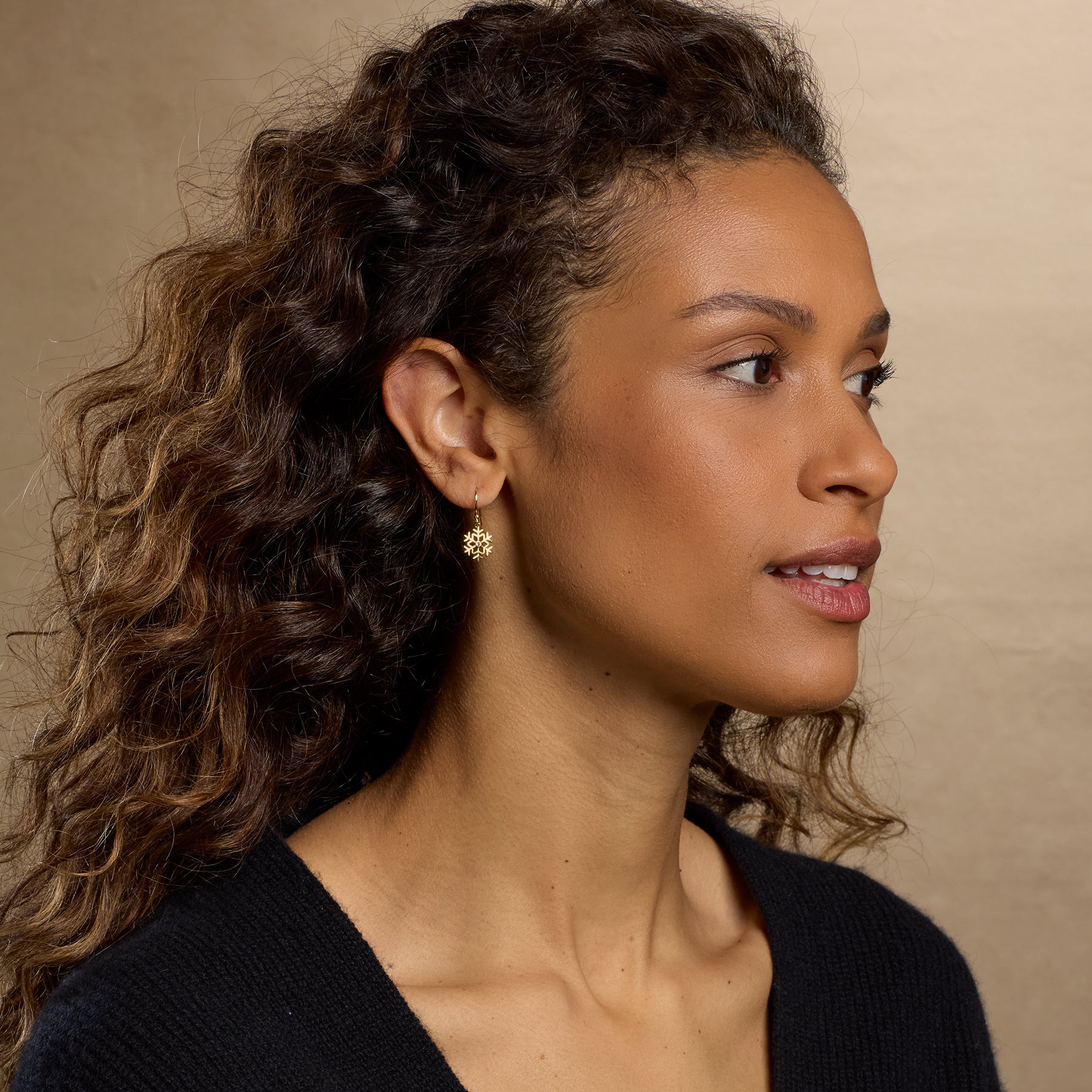 Gold Snowfall Earrings