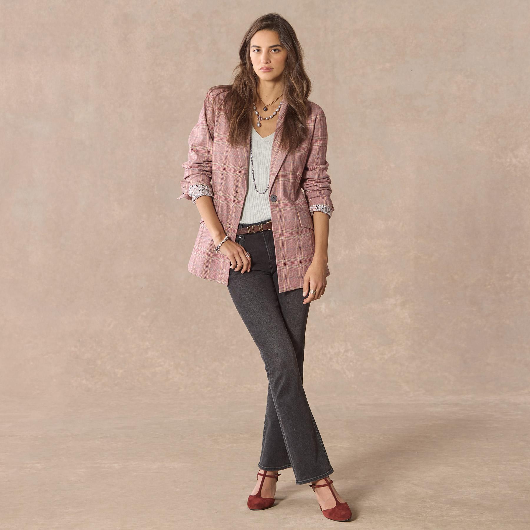 Whitman Plaid Blazer, Petite