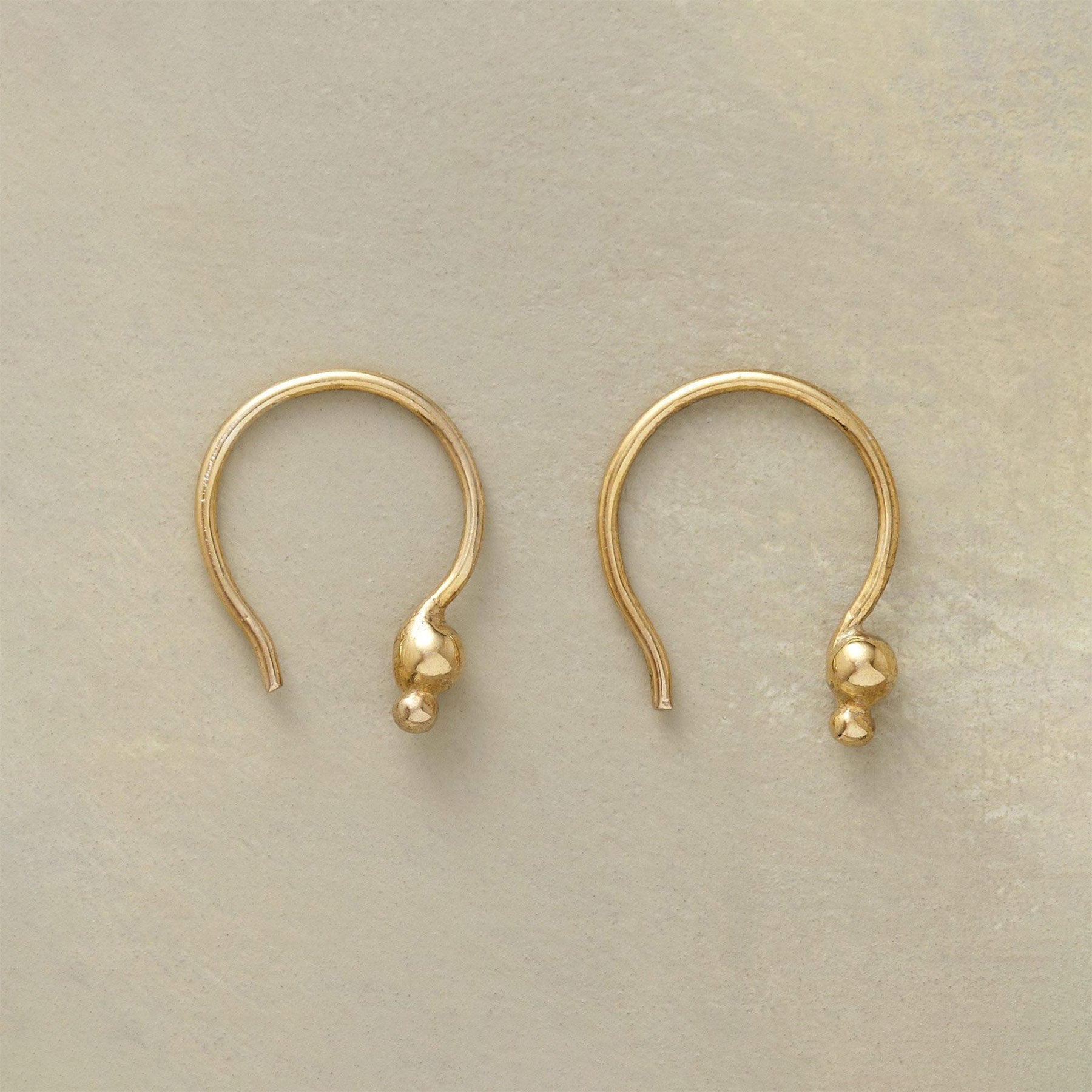 18Kt Gold Plate Double Dot Earrings