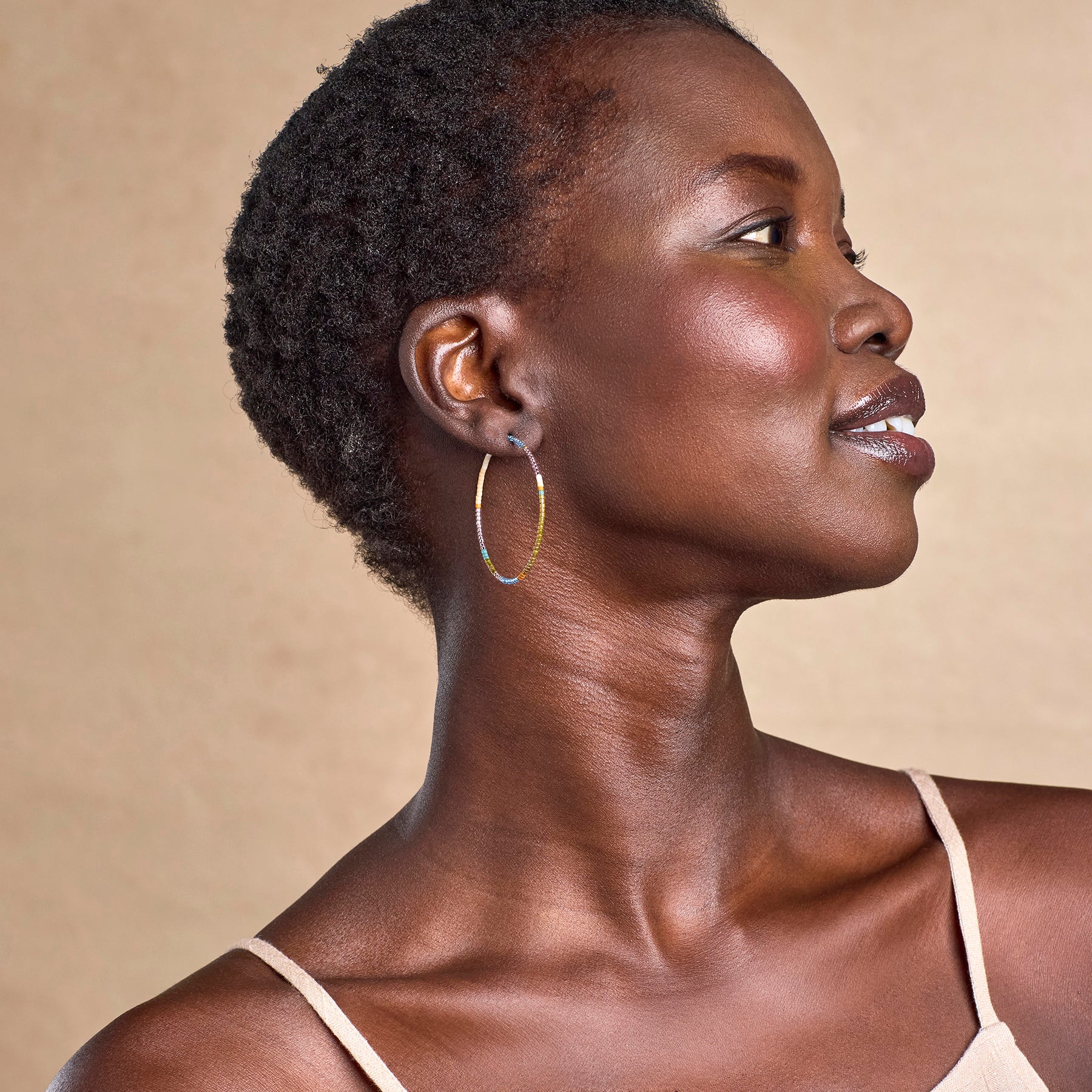 Color Block Hoop Earrings