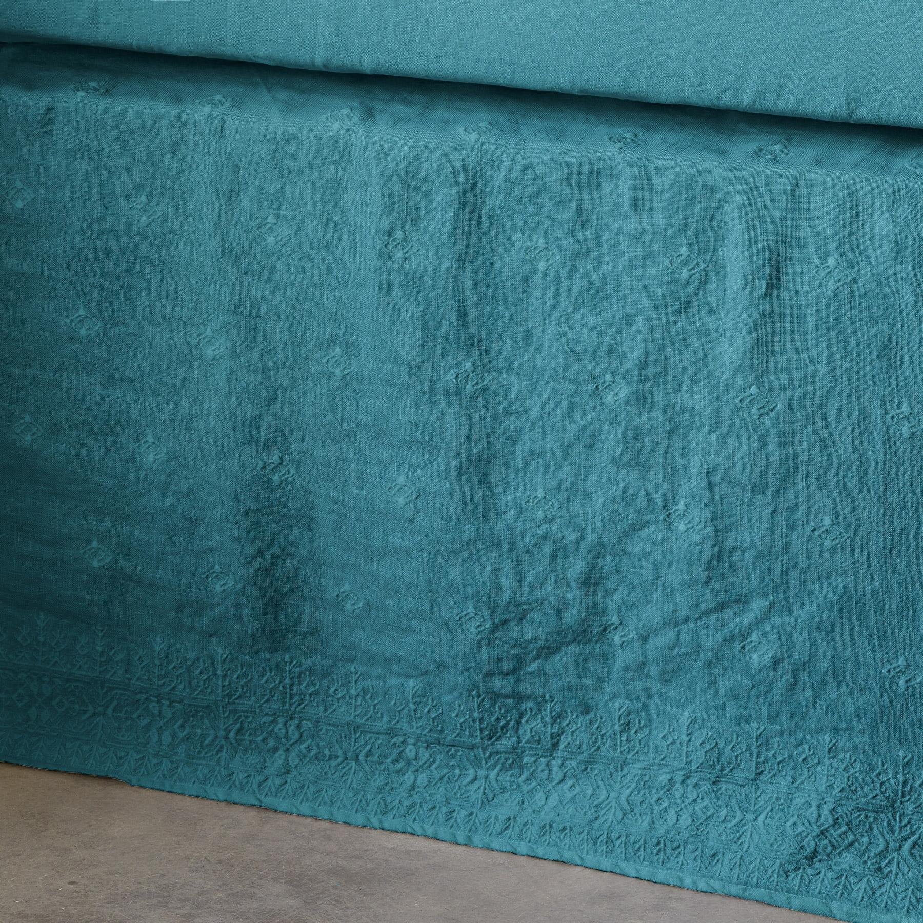 Gossamer Linen Embroidery Bedskirt