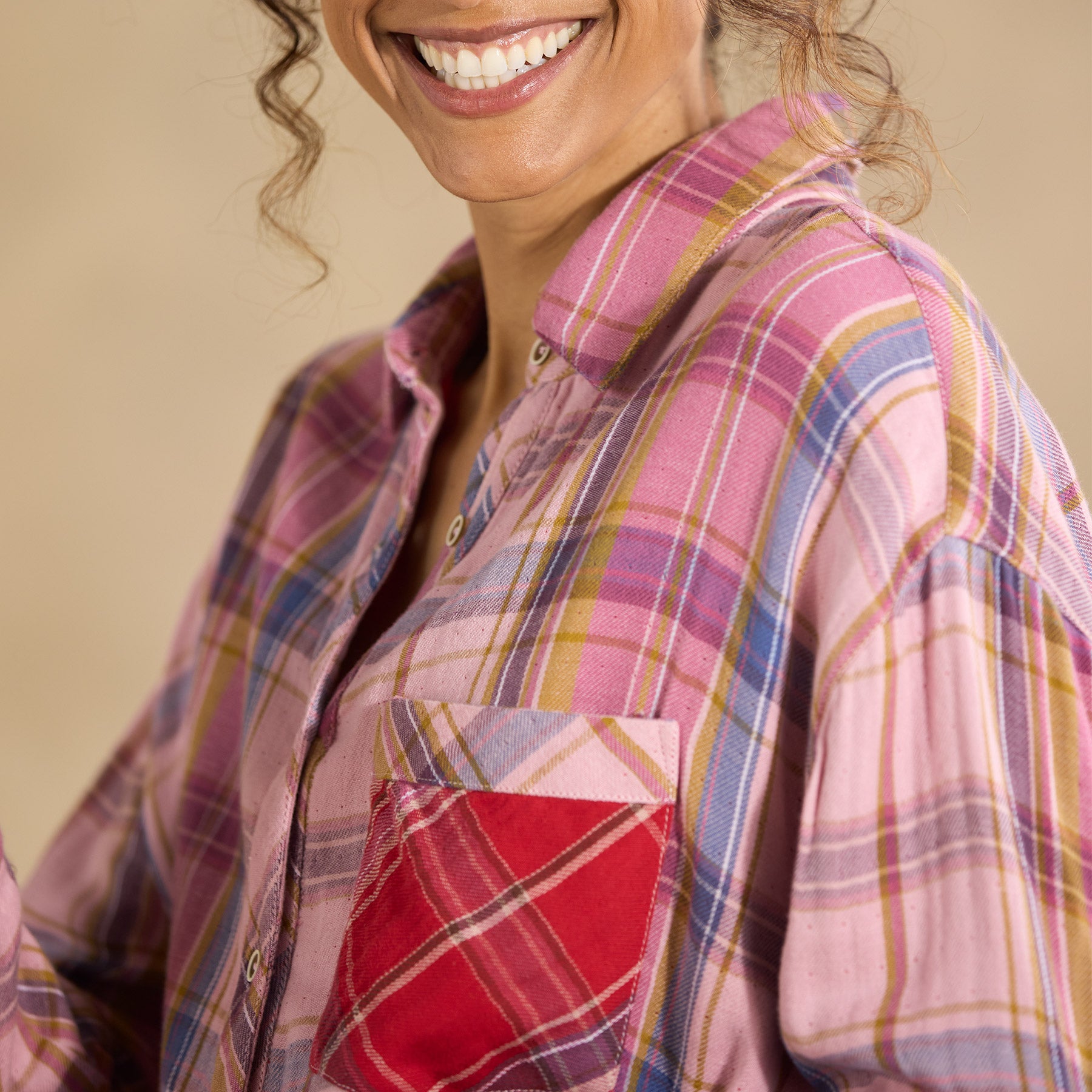 Martina Plaid Pajama Top