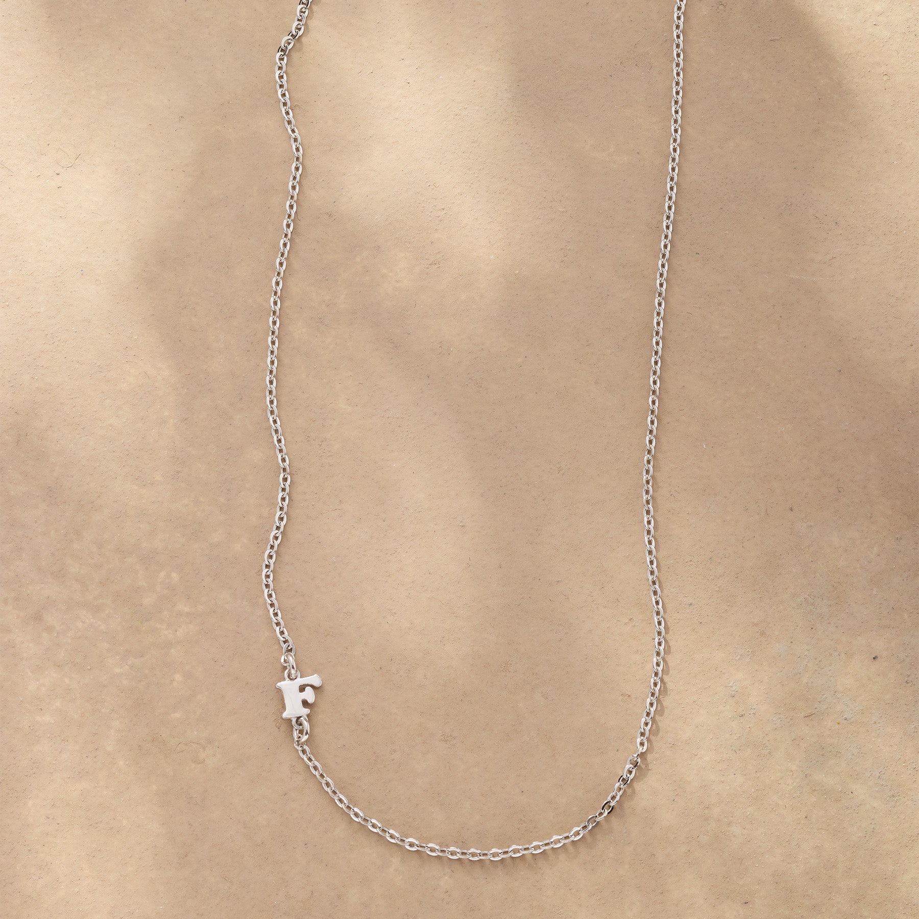 Silver Initial Spark Necklace